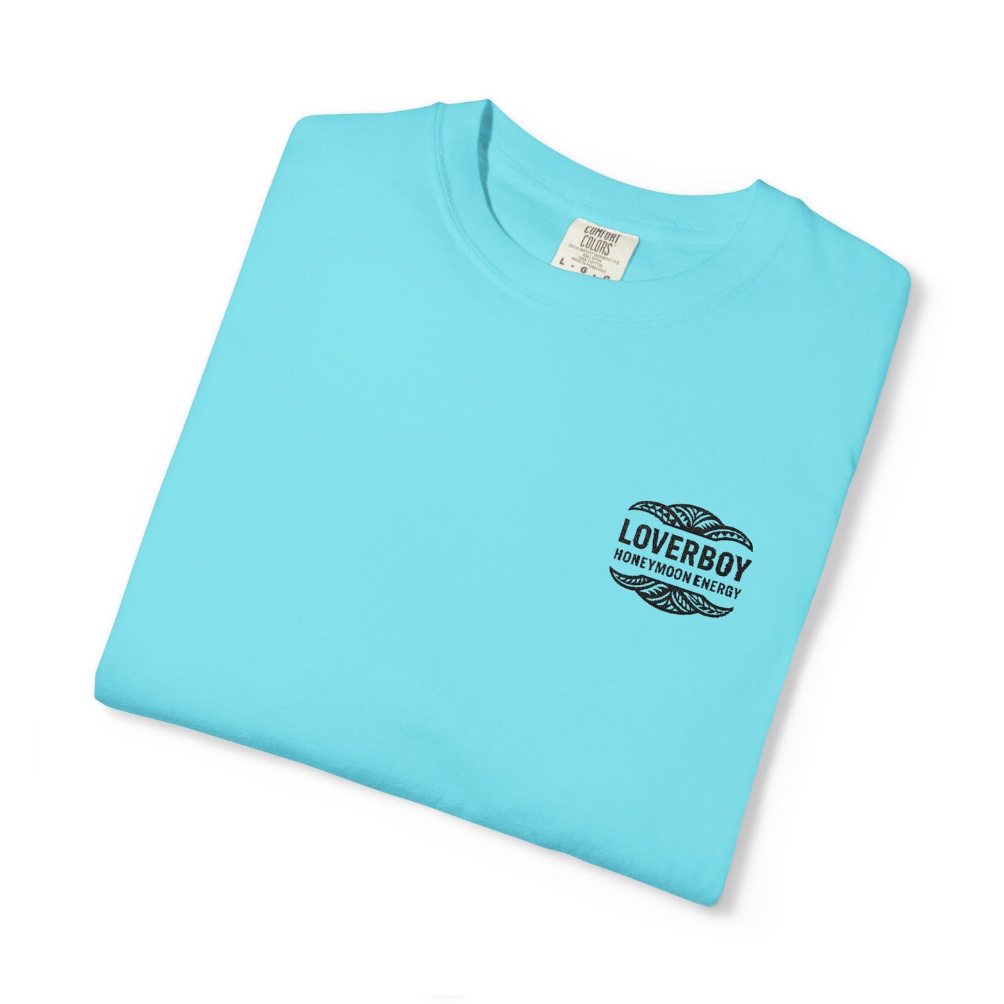 Garment-Dyed T-Shirt with Vintage Love Design, Unisex Tee, Retro Graphic Shirt for Casual Wear, Gift for Her, Unique Festival Top
