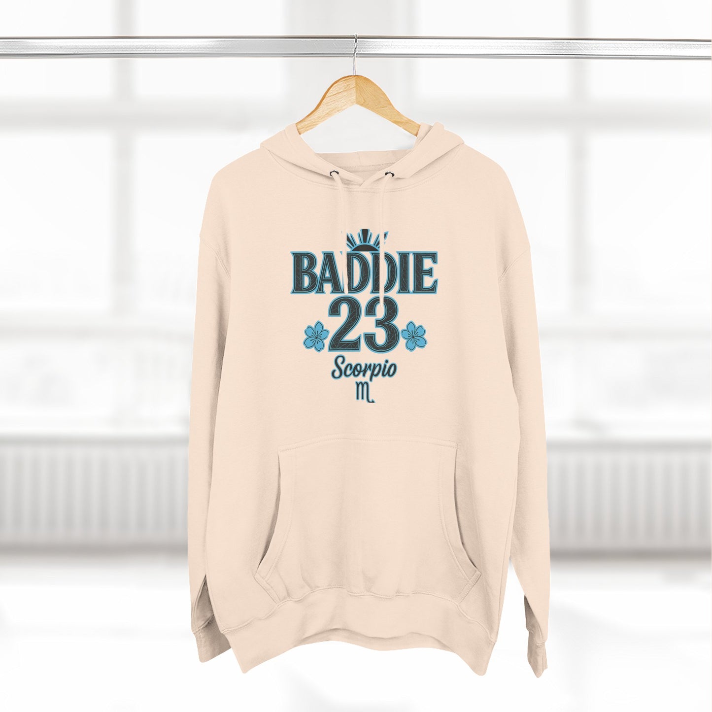 Scorpio Baddie Fleece Hoodie, Astrology Hoodie, Birthday Gift, Horoscope Apparel, Trendy Streetwear, Cozy Gift Idea