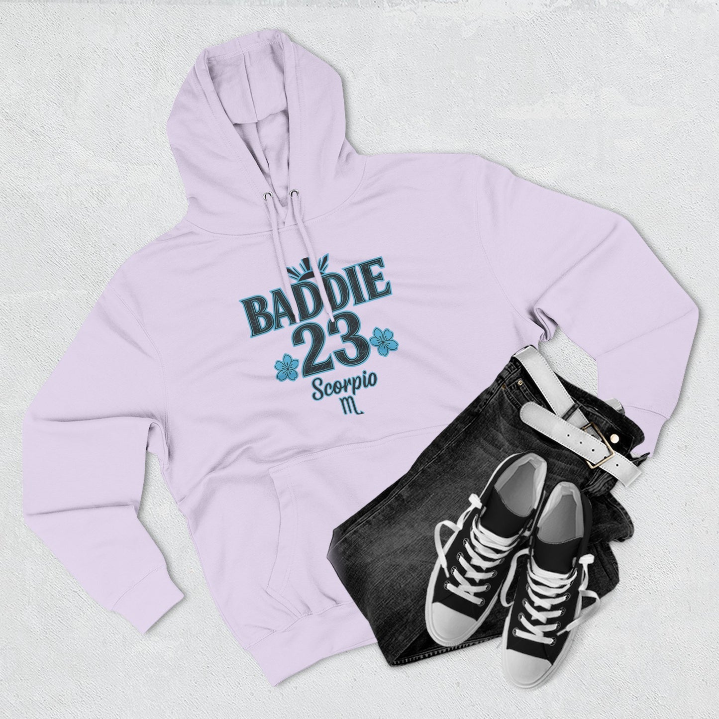 Scorpio Baddie Fleece Hoodie, Astrology Hoodie, Birthday Gift, Horoscope Apparel, Trendy Streetwear, Cozy Gift Idea