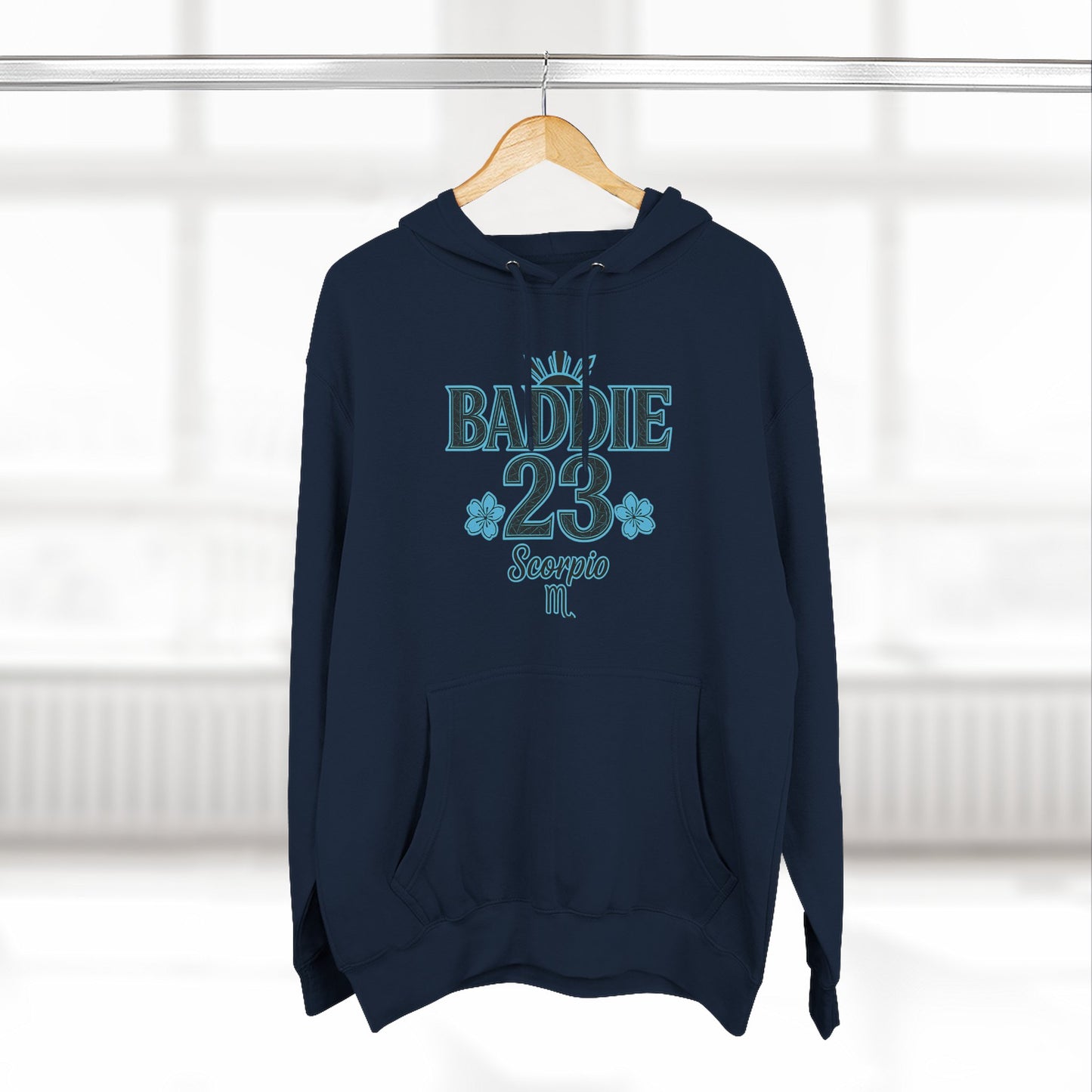 Scorpio Baddie Fleece Hoodie, Astrology Hoodie, Birthday Gift, Horoscope Apparel, Trendy Streetwear, Cozy Gift Idea