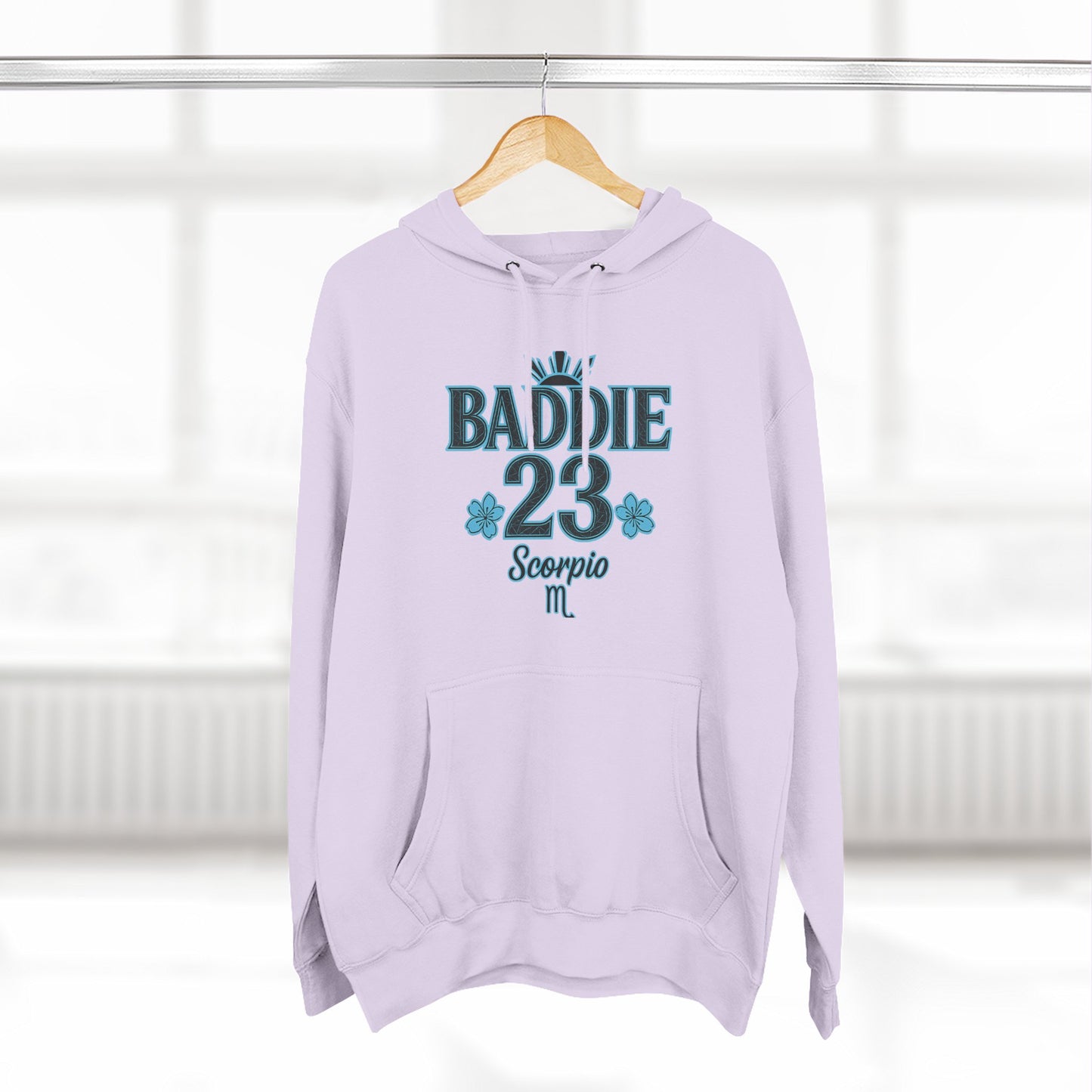 Scorpio Baddie Fleece Hoodie, Astrology Hoodie, Birthday Gift, Horoscope Apparel, Trendy Streetwear, Cozy Gift Idea