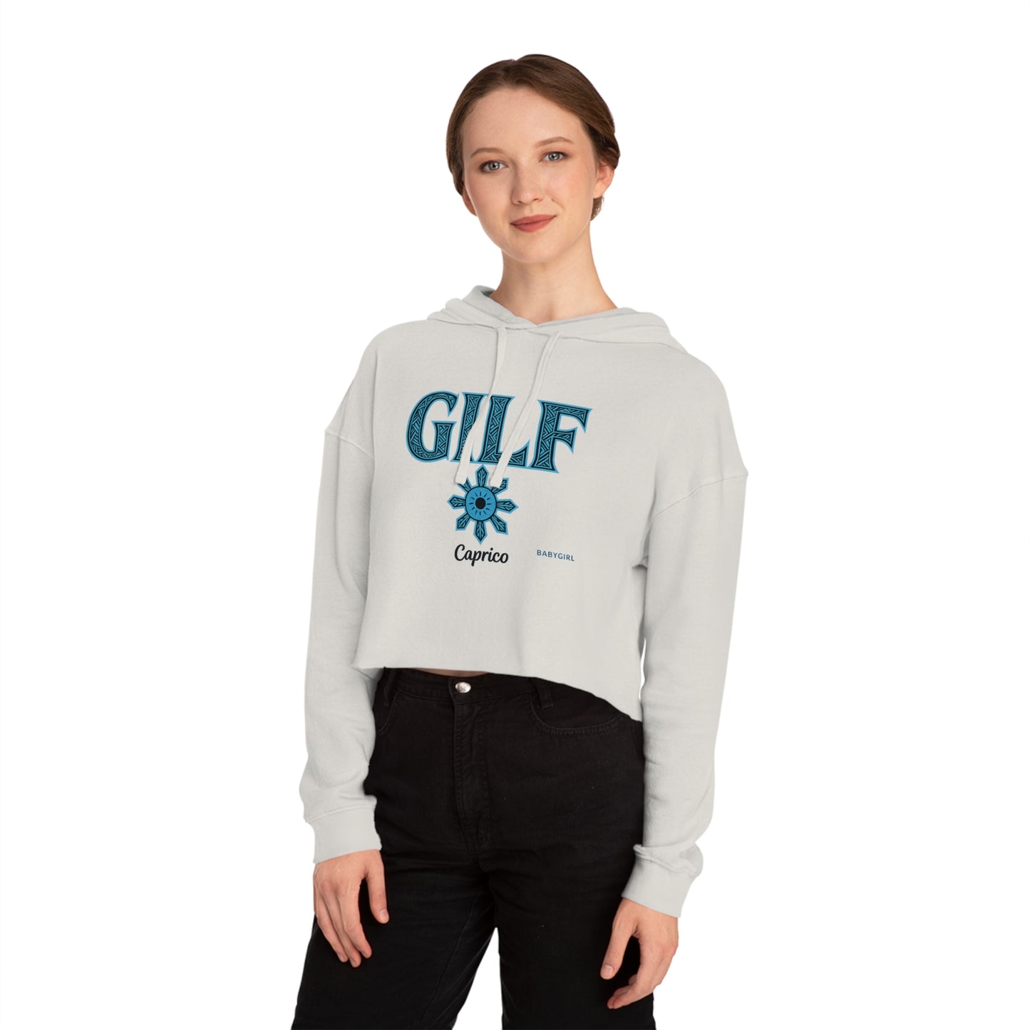 Trendy Women's Cropped Hooded Sweatshirt with FUN Designs - Perfect for Casual Outfits, Gifts, and Festivals