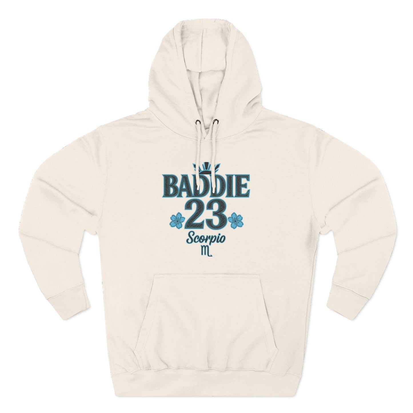 Scorpio Baddie Fleece Hoodie, Astrology Hoodie, Birthday Gift, Horoscope Apparel, Trendy Streetwear, Cozy Gift Idea