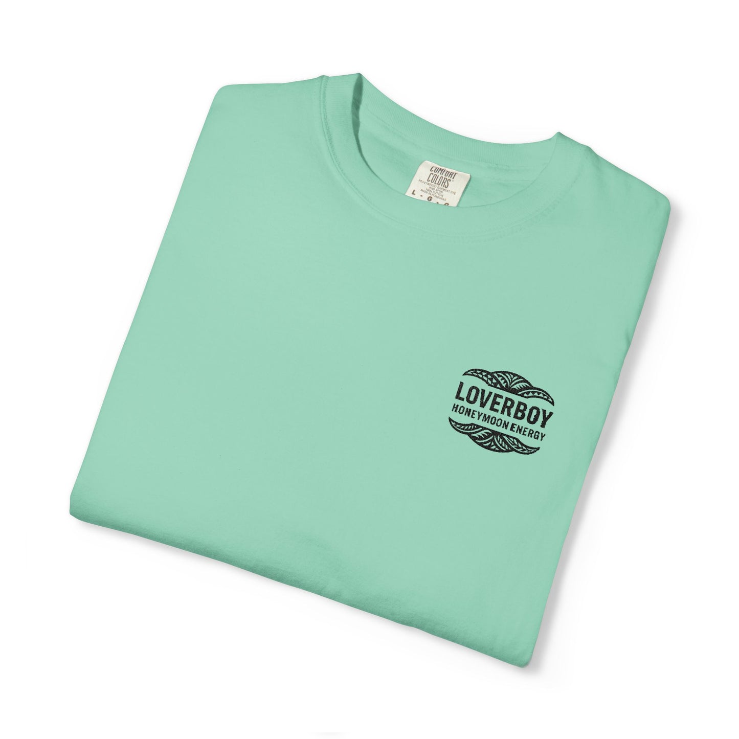 Garment-Dyed T-Shirt with Vintage Love Design, Unisex Tee, Retro Graphic Shirt for Casual Wear, Gift for Her, Unique Festival Top