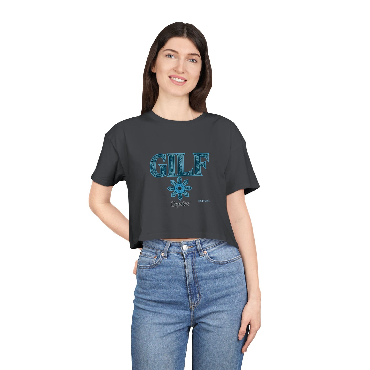 Trendy Women's Crop Tee - Fun GILF Graphic, Perfect for Casual Wear, Gifts, or Summer Outfits