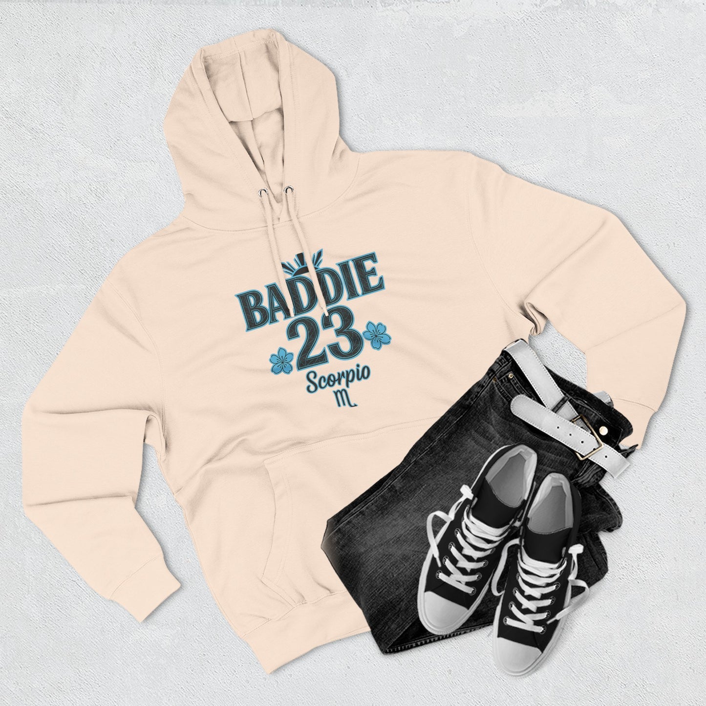 Scorpio Baddie Fleece Hoodie, Astrology Hoodie, Birthday Gift, Horoscope Apparel, Trendy Streetwear, Cozy Gift Idea