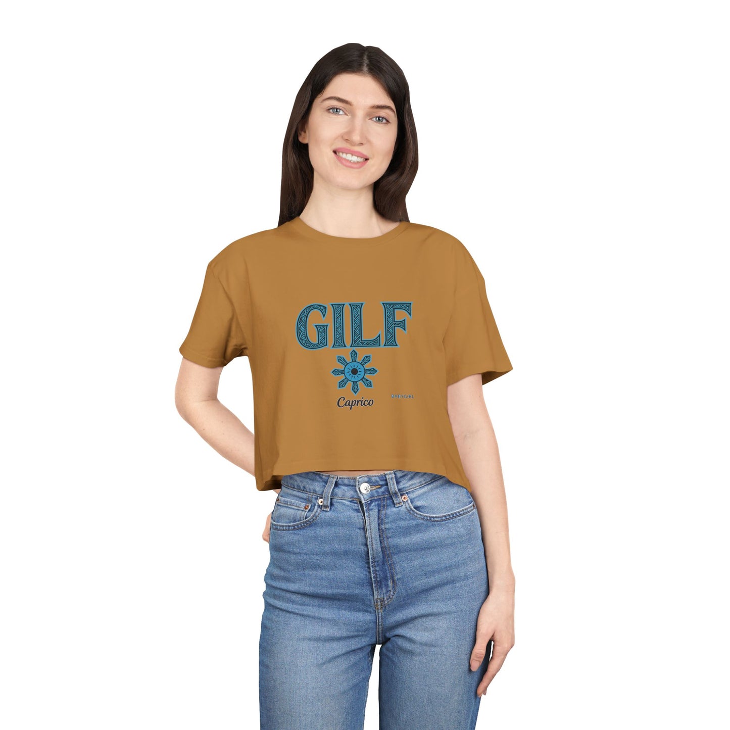 Trendy Women's Crop Tee - Fun GILF Graphic, Perfect for Casual Wear, Gifts, or Summer Outfits