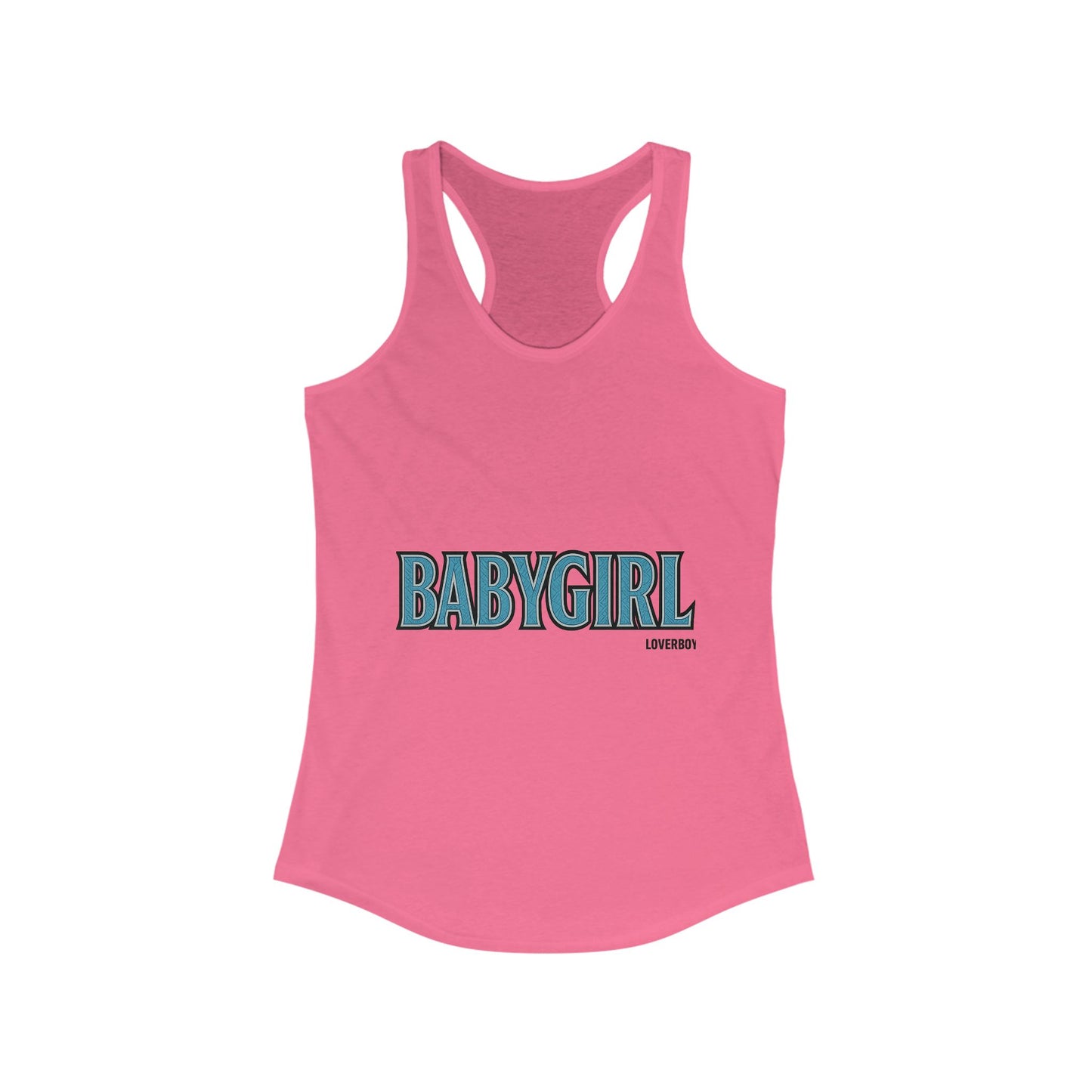 Baby Girl Racerback Tank Top, Women’s Athletic Shirt, Summer Wear, Casual Outfits, Gift for Her, Cute Graphic Tee