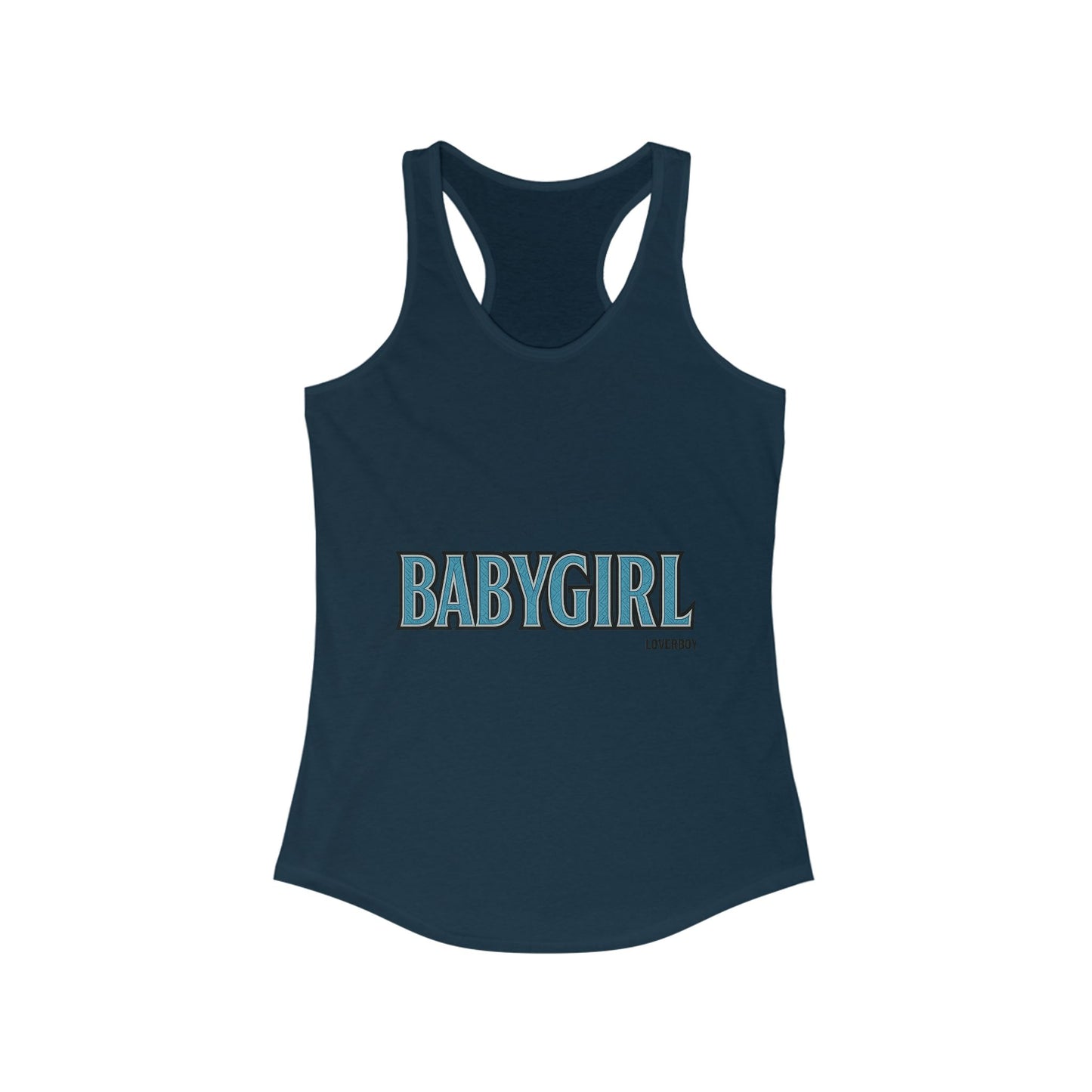 Baby Girl Racerback Tank Top, Women’s Athletic Shirt, Summer Wear, Casual Outfits, Gift for Her, Cute Graphic Tee