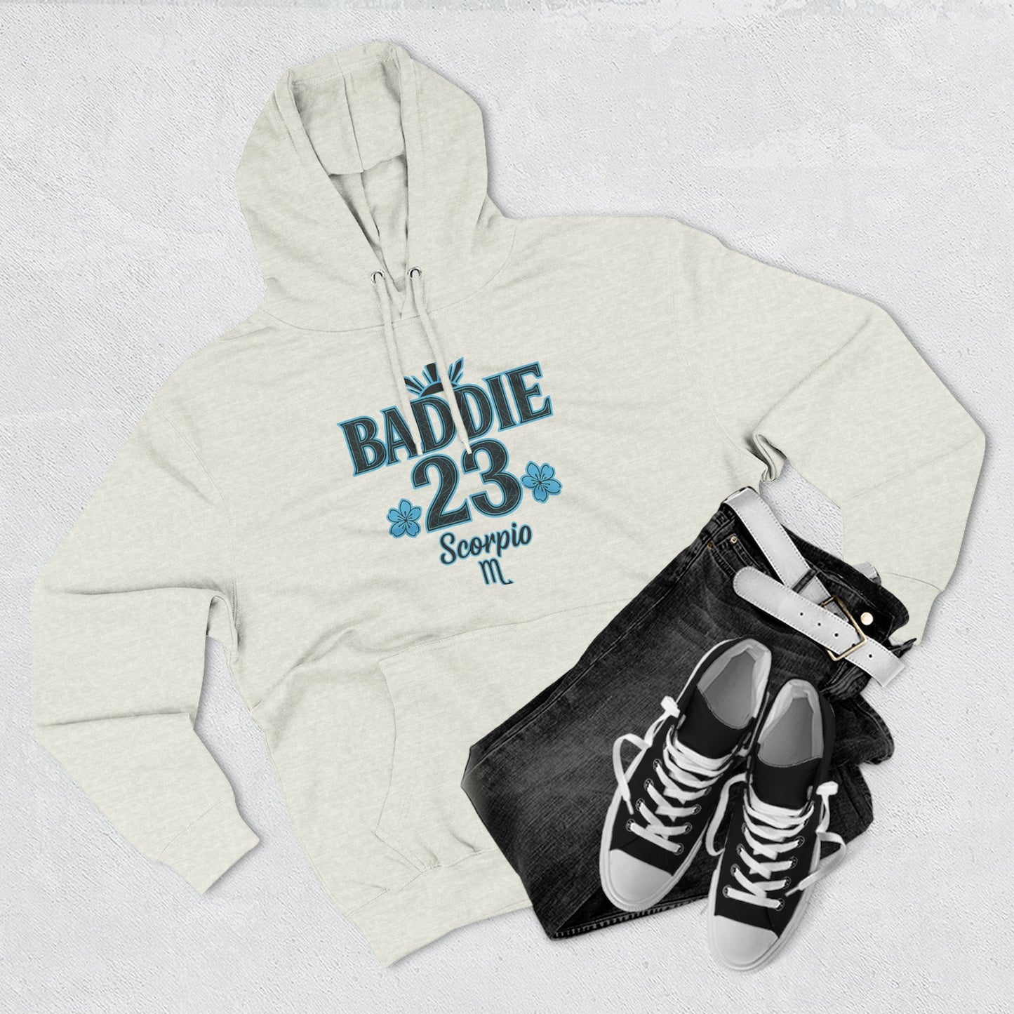 Scorpio Baddie Fleece Hoodie, Astrology Hoodie, Birthday Gift, Horoscope Apparel, Trendy Streetwear, Cozy Gift Idea