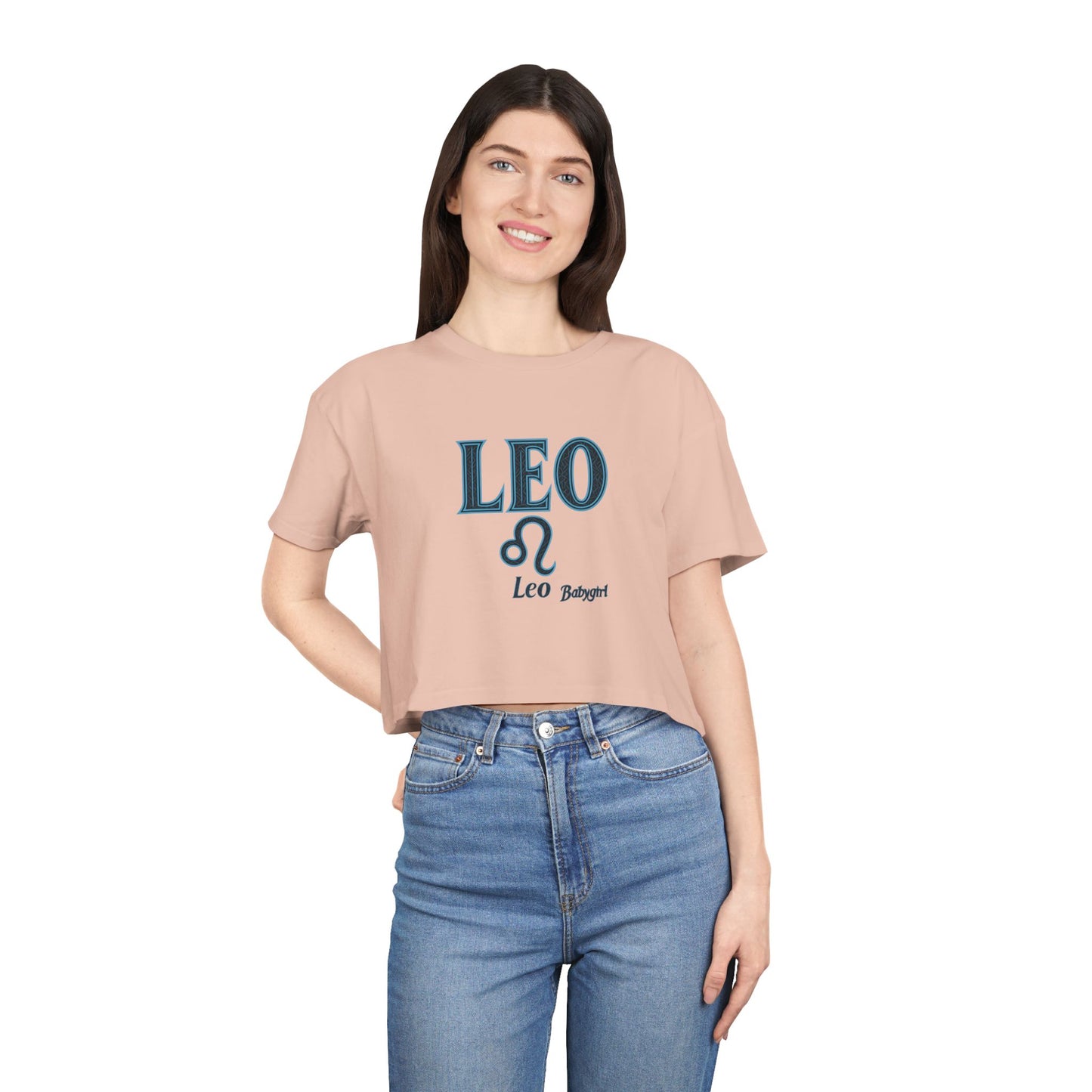 Trendy Women's Crop Tee - Leo Zodiac T-Shirt, Astrology Gift, Birthday Apparel, Casual Wear, Cute Summer Top