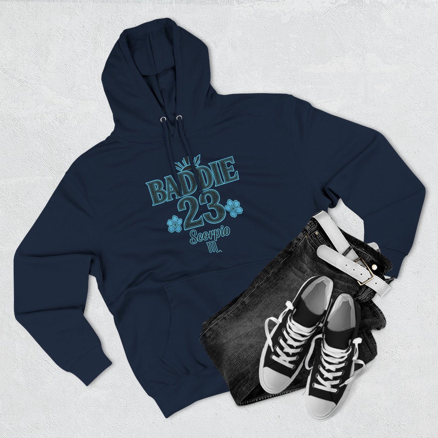 Scorpio Baddie Fleece Hoodie, Astrology Hoodie, Birthday Gift, Horoscope Apparel, Trendy Streetwear, Cozy Gift Idea
