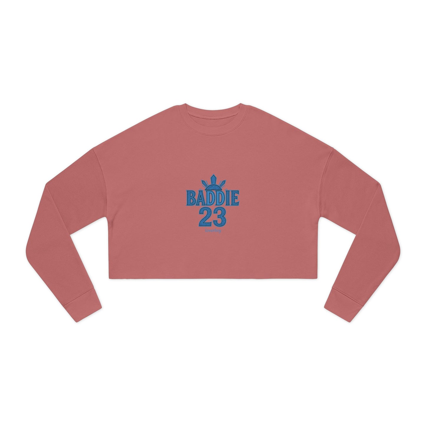 Trendy Women's Cropped Sweatshirt | BADDIE 23 & LOVERBOY Designs | Fashion Statement, Streetwear, Casual Comfort, Gift Idea