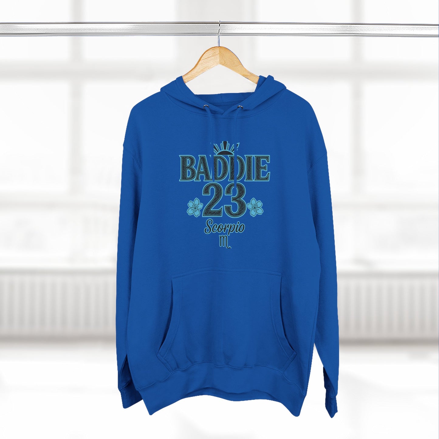 Scorpio Baddie Fleece Hoodie, Astrology Hoodie, Birthday Gift, Horoscope Apparel, Trendy Streetwear, Cozy Gift Idea