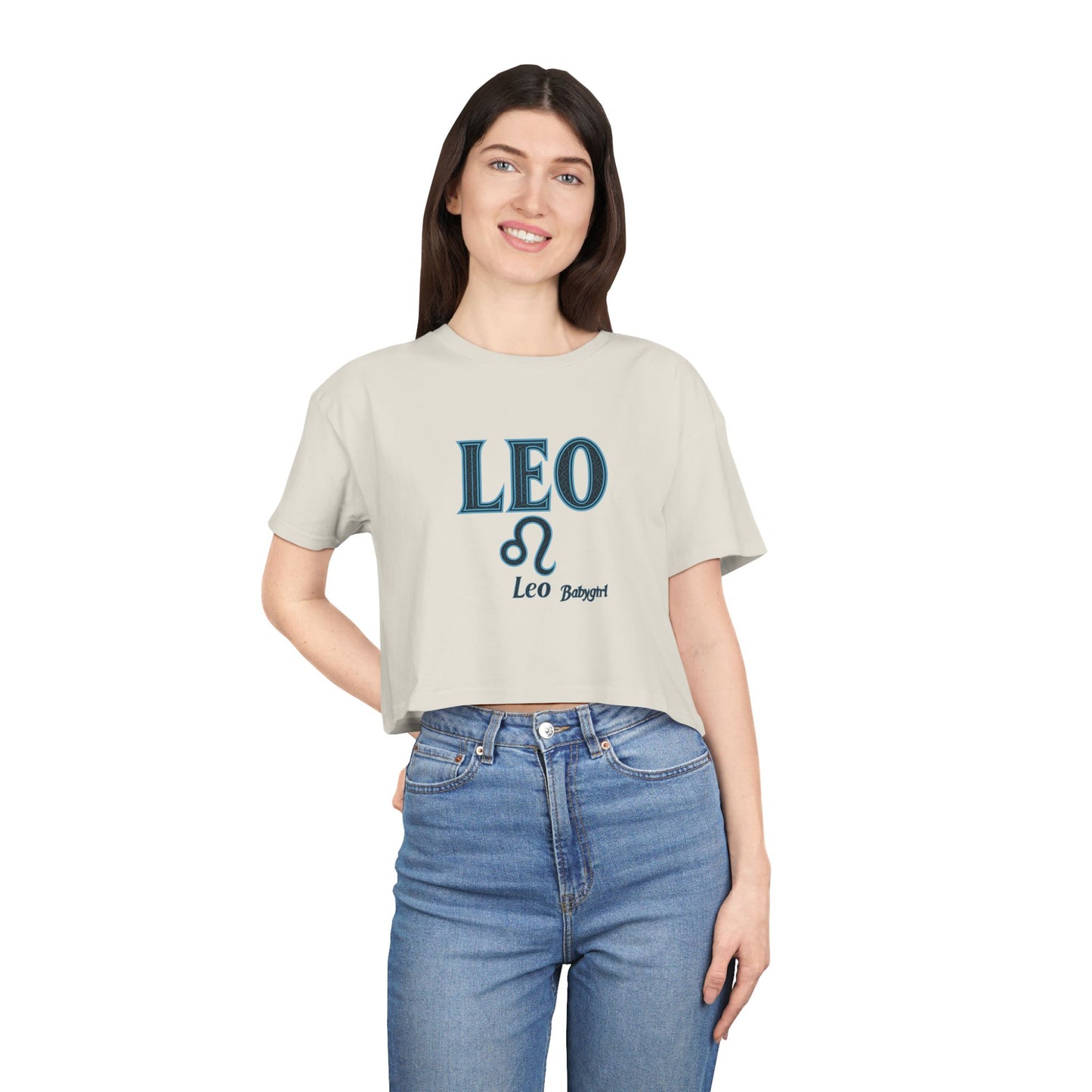 Trendy Women's Crop Tee - Leo Zodiac T-Shirt, Astrology Gift, Birthday Apparel, Casual Wear, Cute Summer Top