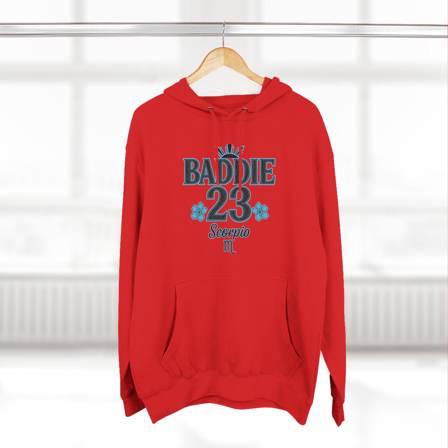 Scorpio Baddie Fleece Hoodie, Astrology Hoodie, Birthday Gift, Horoscope Apparel, Trendy Streetwear, Cozy Gift Idea