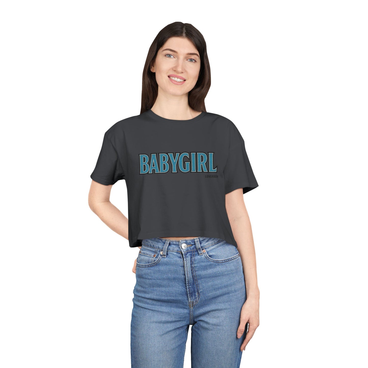 Stylish Women's Crop Tee with 'BABYGIRL' Design, Trendy Summer Top, Gift for Fashion Lovers, Casual Wear, Festival Style