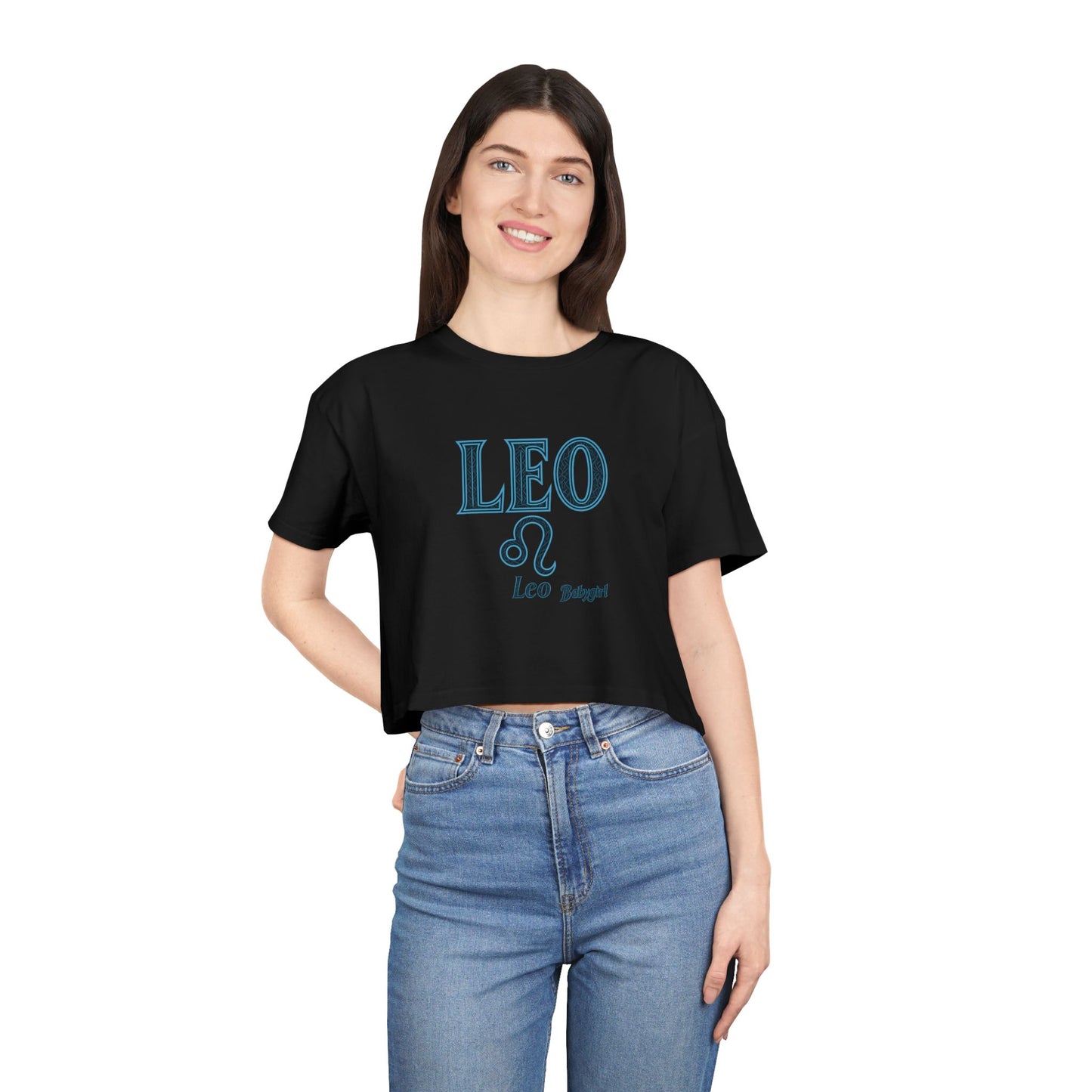 Trendy Women's Crop Tee - Leo Zodiac T-Shirt, Astrology Gift, Birthday Apparel, Casual Wear, Cute Summer Top