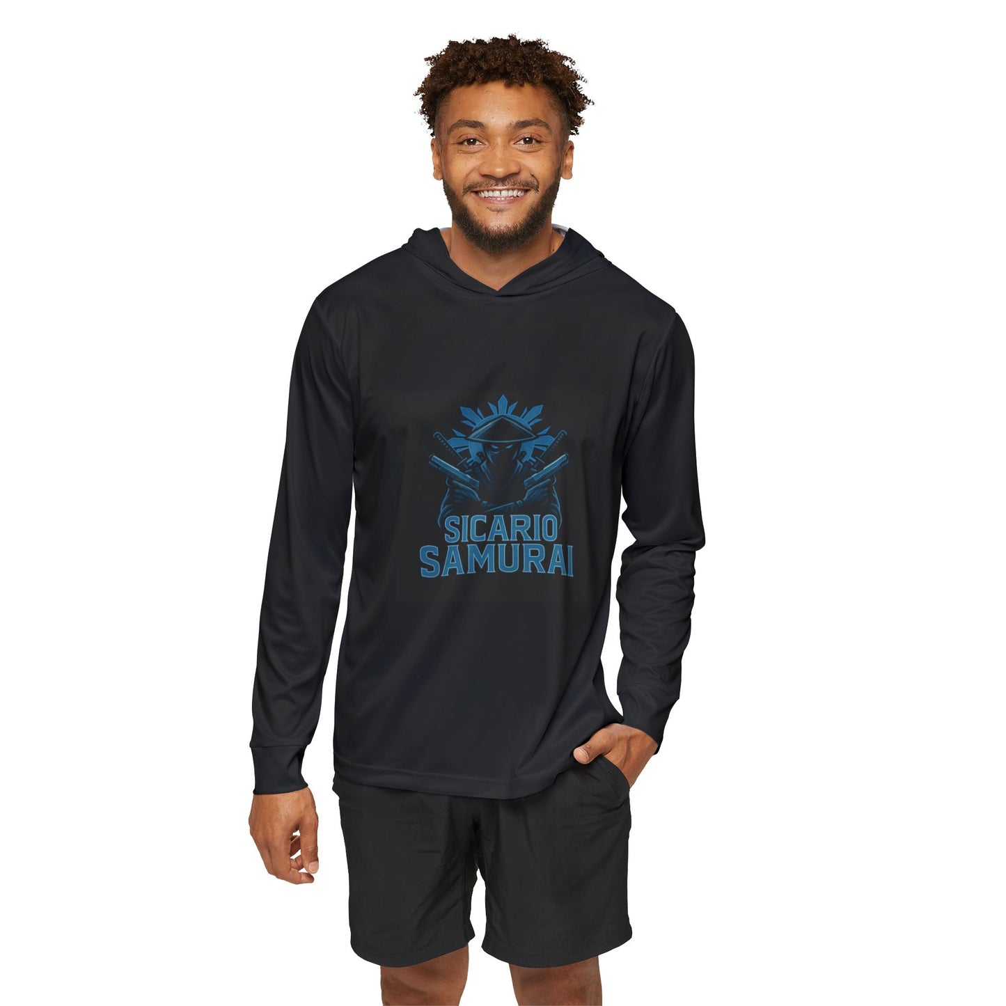 Sicario Samurai Men's Sports Hoodie, Athletic Warmup Gear, Unique Fitness Apparel, Gift for Gamers, Samurai Style Activewear