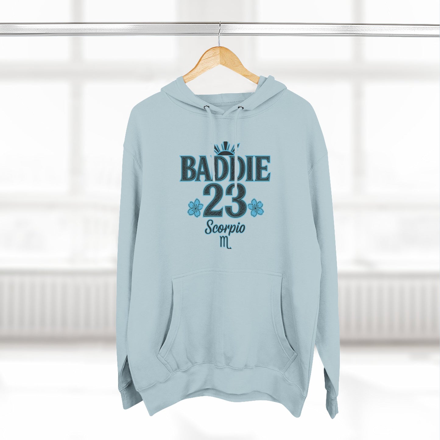 Scorpio Baddie Fleece Hoodie, Astrology Hoodie, Birthday Gift, Horoscope Apparel, Trendy Streetwear, Cozy Gift Idea