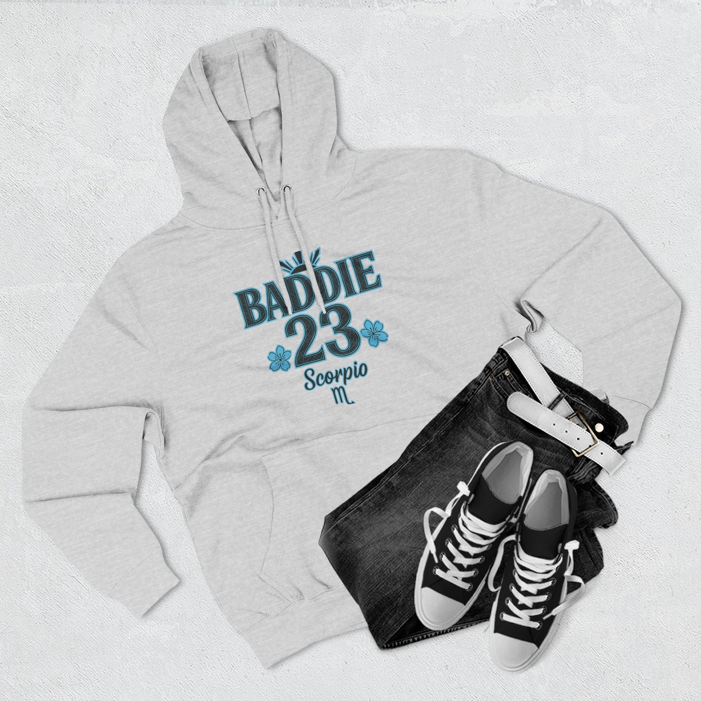 Scorpio Baddie Fleece Hoodie, Astrology Hoodie, Birthday Gift, Horoscope Apparel, Trendy Streetwear, Cozy Gift Idea