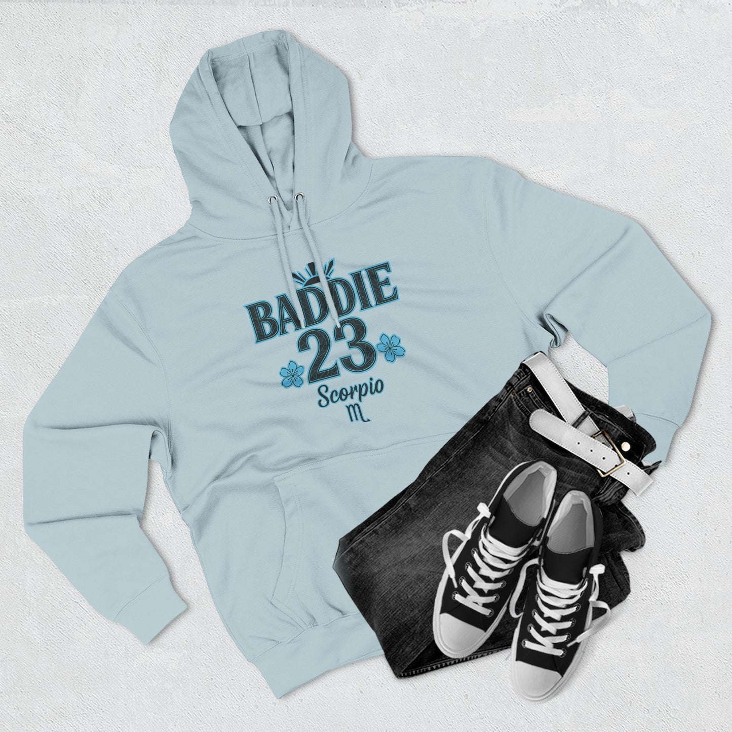 Scorpio Baddie Fleece Hoodie, Astrology Hoodie, Birthday Gift, Horoscope Apparel, Trendy Streetwear, Cozy Gift Idea