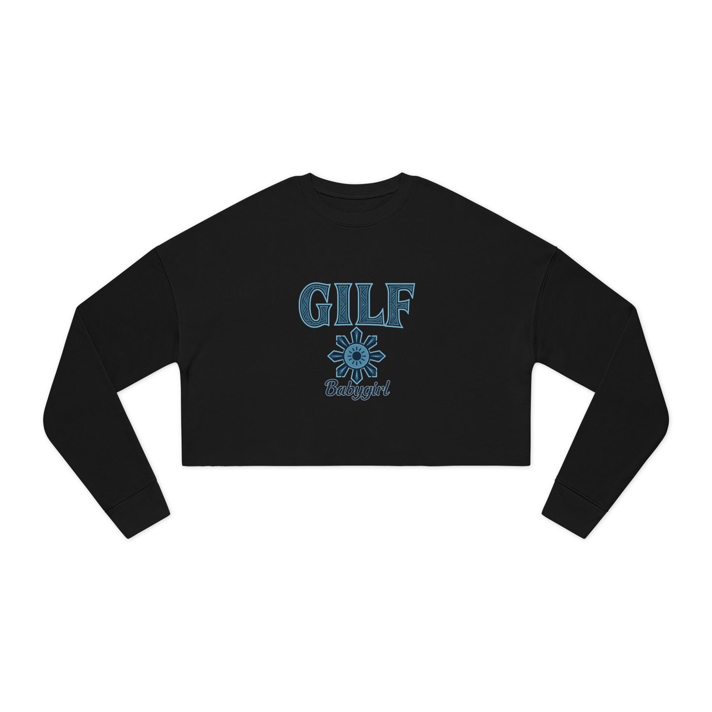 Chic Women's Cropped Sweatshirt - GILF Design, Trendy Pullover, Casual Fashion, Gift for Her, Cozy Lounge Wear