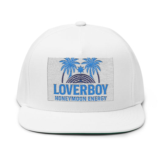 Loverboy Embroidered Flat Bill Cap | Stylish Summer Hat, Perfect Gift, Streetwear Accessory, Casual & Beachwear