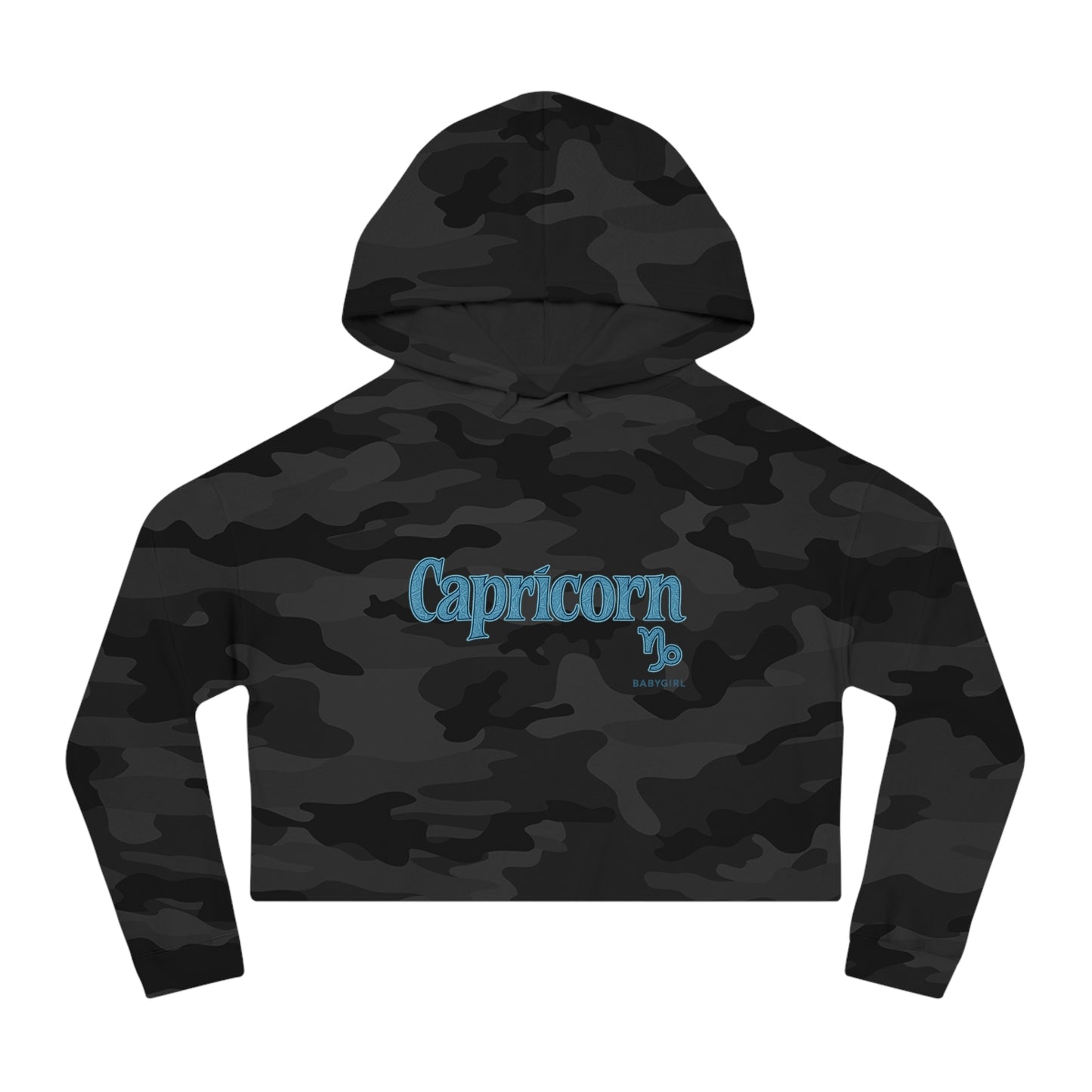Capricorn Baby Girl Cropped Hoodie, Zodiac Sweatshirt for Women, Astrology Gift, Casual Fashion Top, Trendy Winter Wear