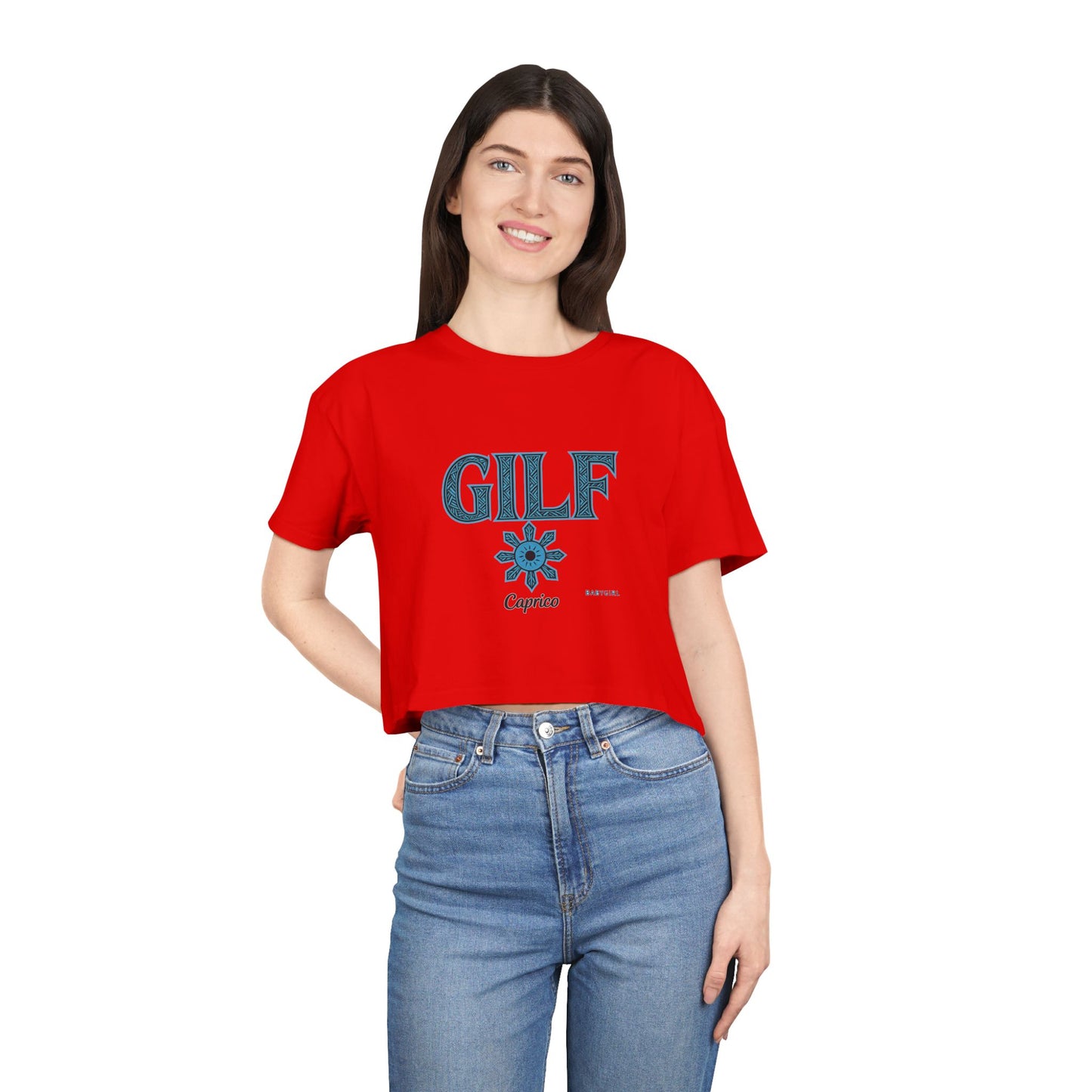 Trendy Women's Crop Tee - Fun GILF Graphic, Perfect for Casual Wear, Gifts, or Summer Outfits