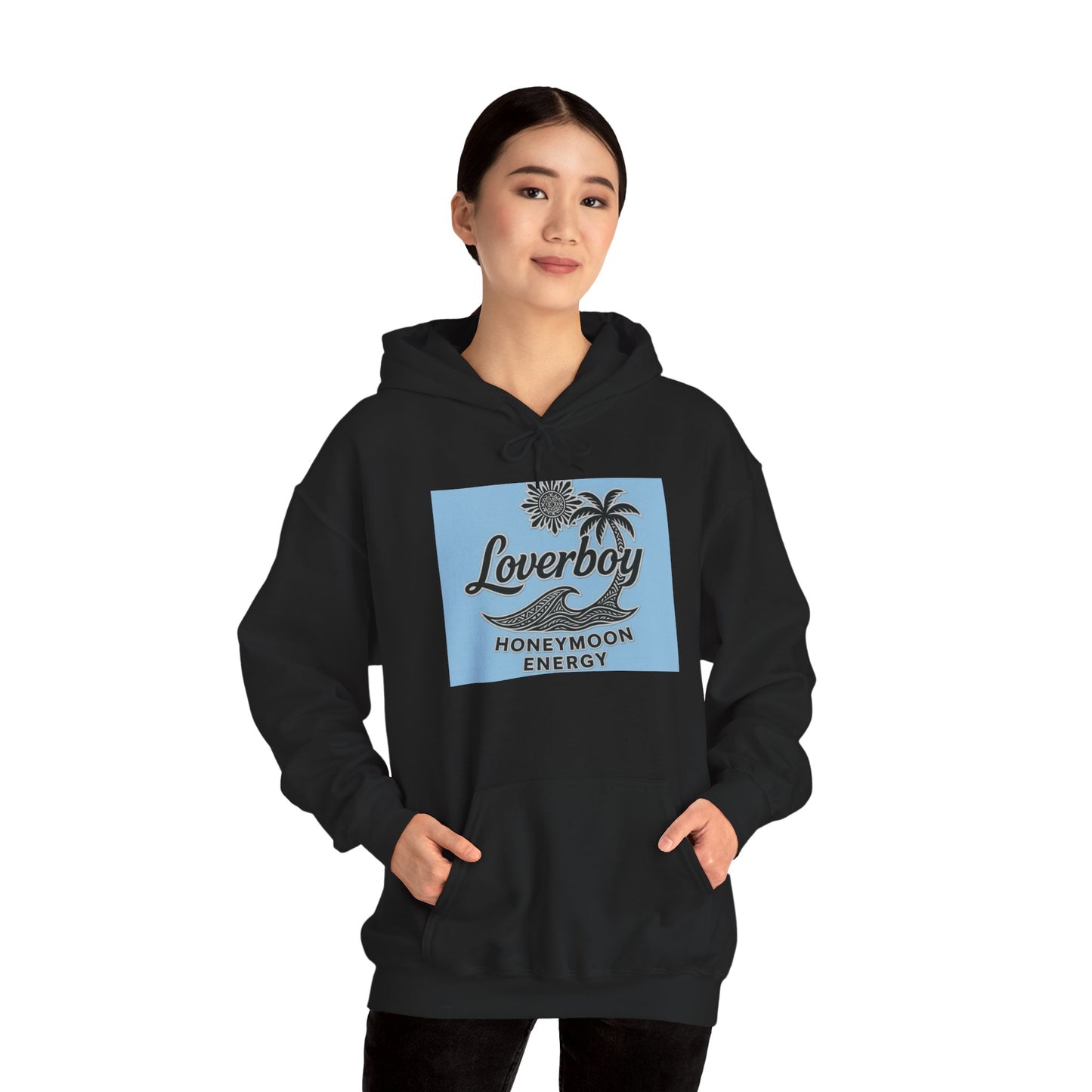 Loverboy Honeymoon Energy Hoodie, Cozy Sweatshirt, Unisex Gift, Casual Wear, Summer Vibes, Fun Travel Apparel