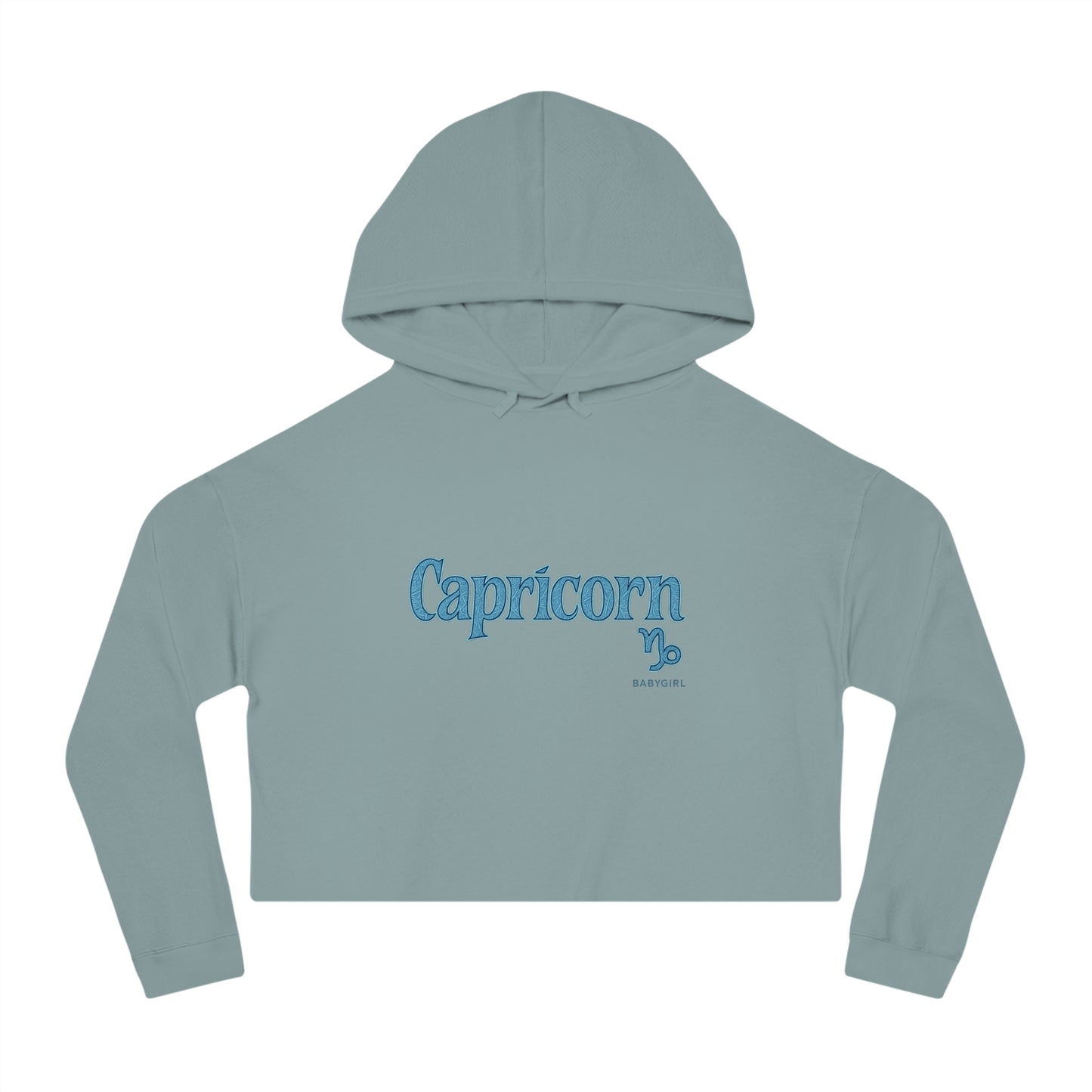 Capricorn Baby Girl Cropped Hoodie, Zodiac Sweatshirt for Women, Astrology Gift, Casual Fashion Top, Trendy Winter Wear