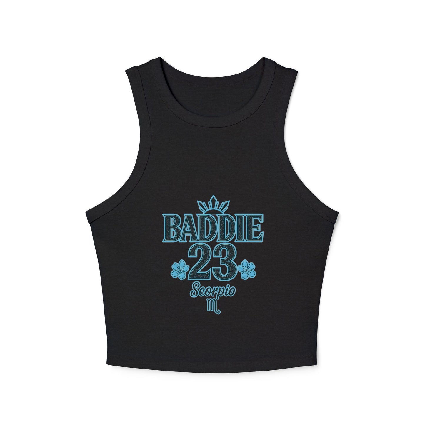Stylish Women's Micro Rib Tank Top | BADDIE 23 Scorpio | Trendy Summer Top, Casual Wear, Birthday Gift, Zodiac Fashion, Fitness Apparel