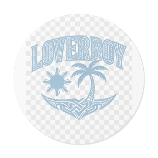 Loverboy Tropical Vinyl Stickers | Summer Vibes, Cool Retro Decor, Gift for Friends, Beach Aesthetic, Travel Journal Accessories