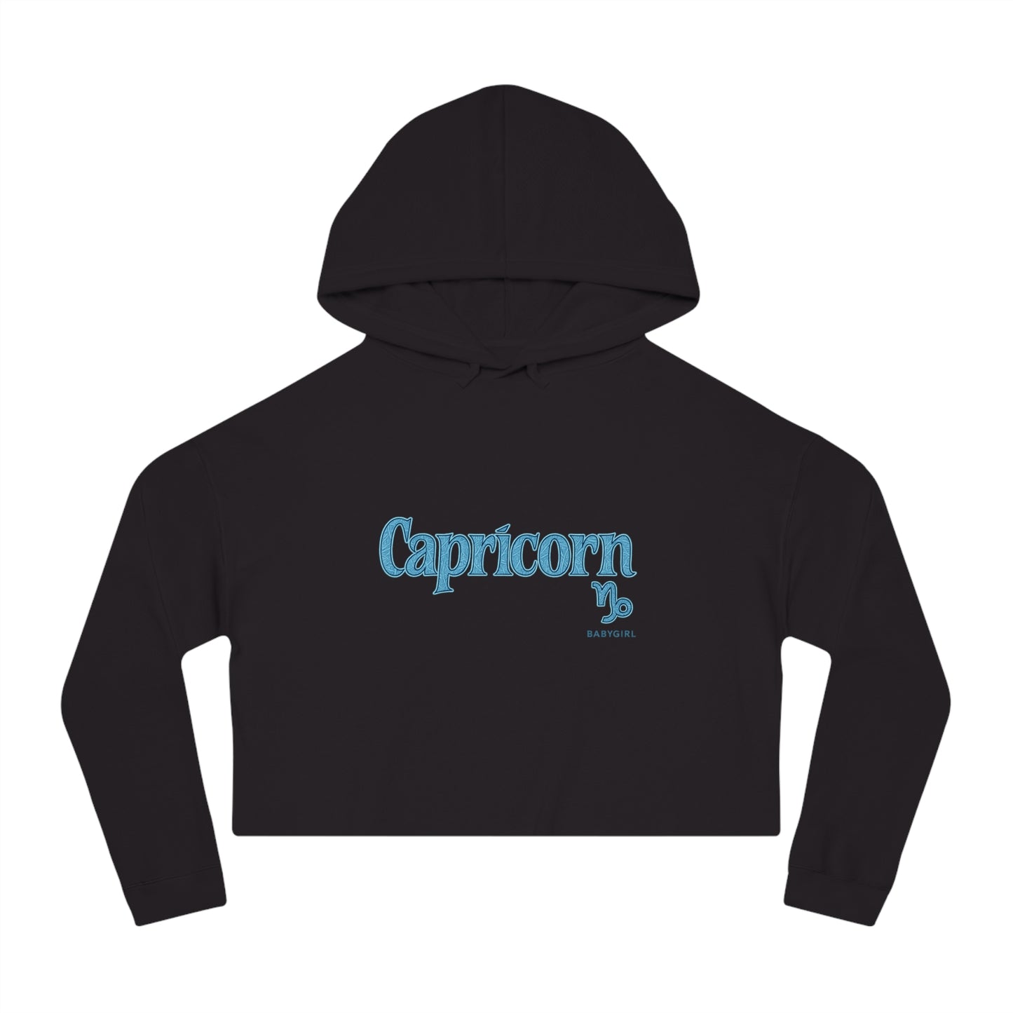 Capricorn Baby Girl Cropped Hoodie, Zodiac Sweatshirt for Women, Astrology Gift, Casual Fashion Top, Trendy Winter Wear