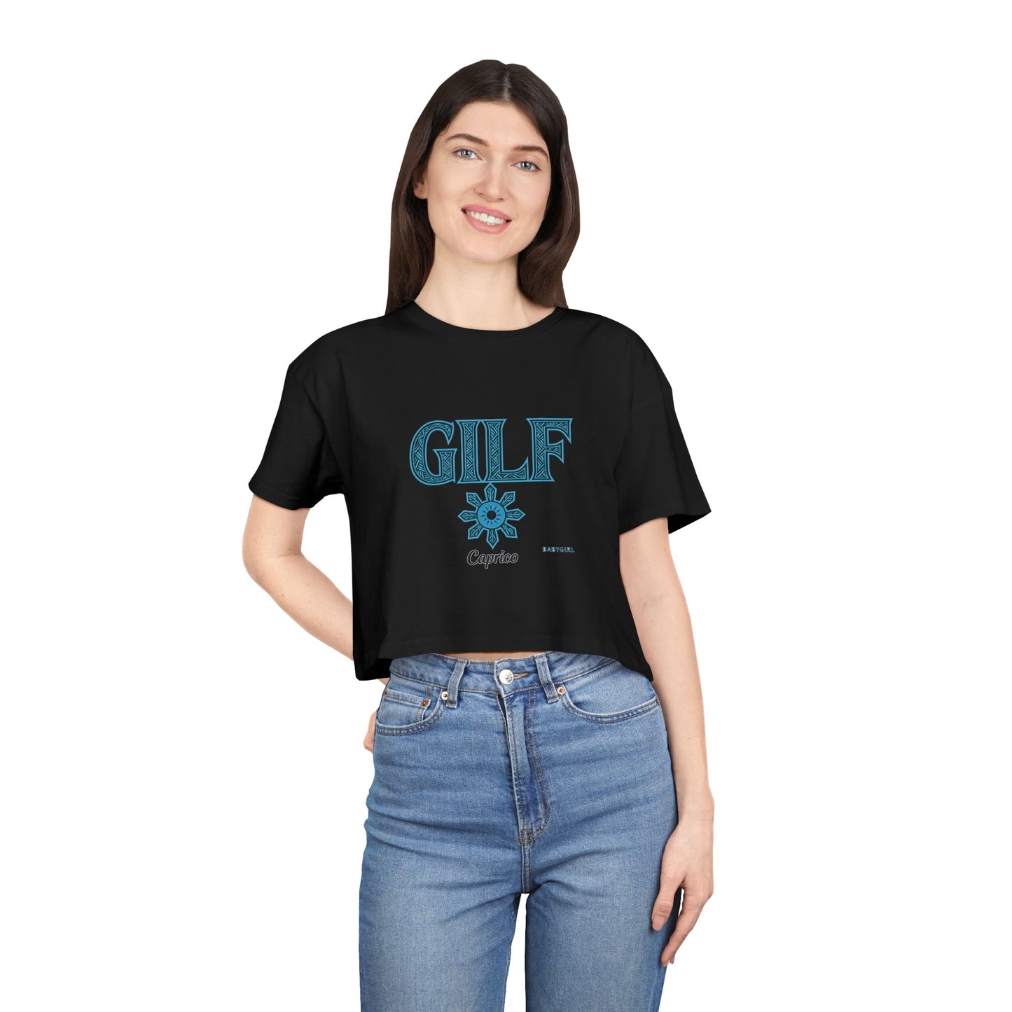 Trendy Women's Crop Tee - Fun GILF Graphic, Perfect for Casual Wear, Gifts, or Summer Outfits