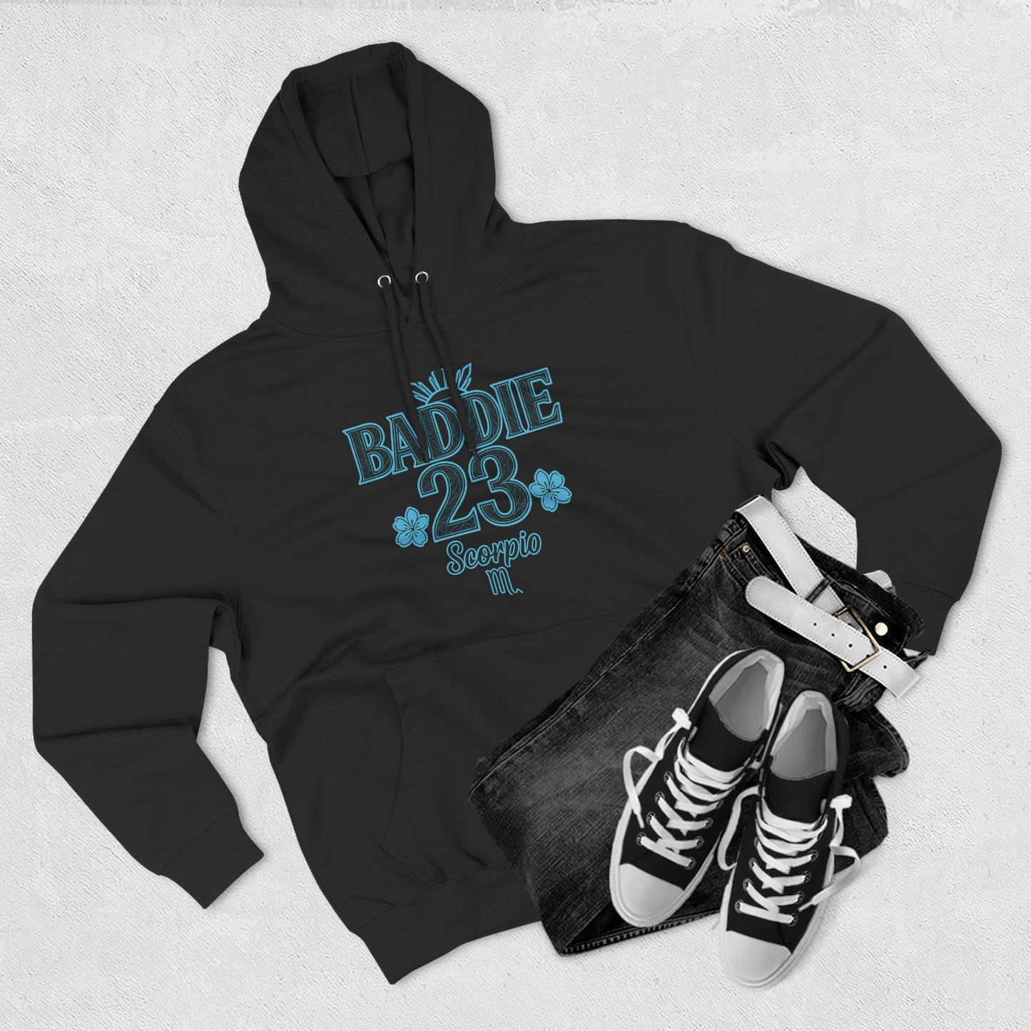Scorpio Baddie Fleece Hoodie, Astrology Hoodie, Birthday Gift, Horoscope Apparel, Trendy Streetwear, Cozy Gift Idea