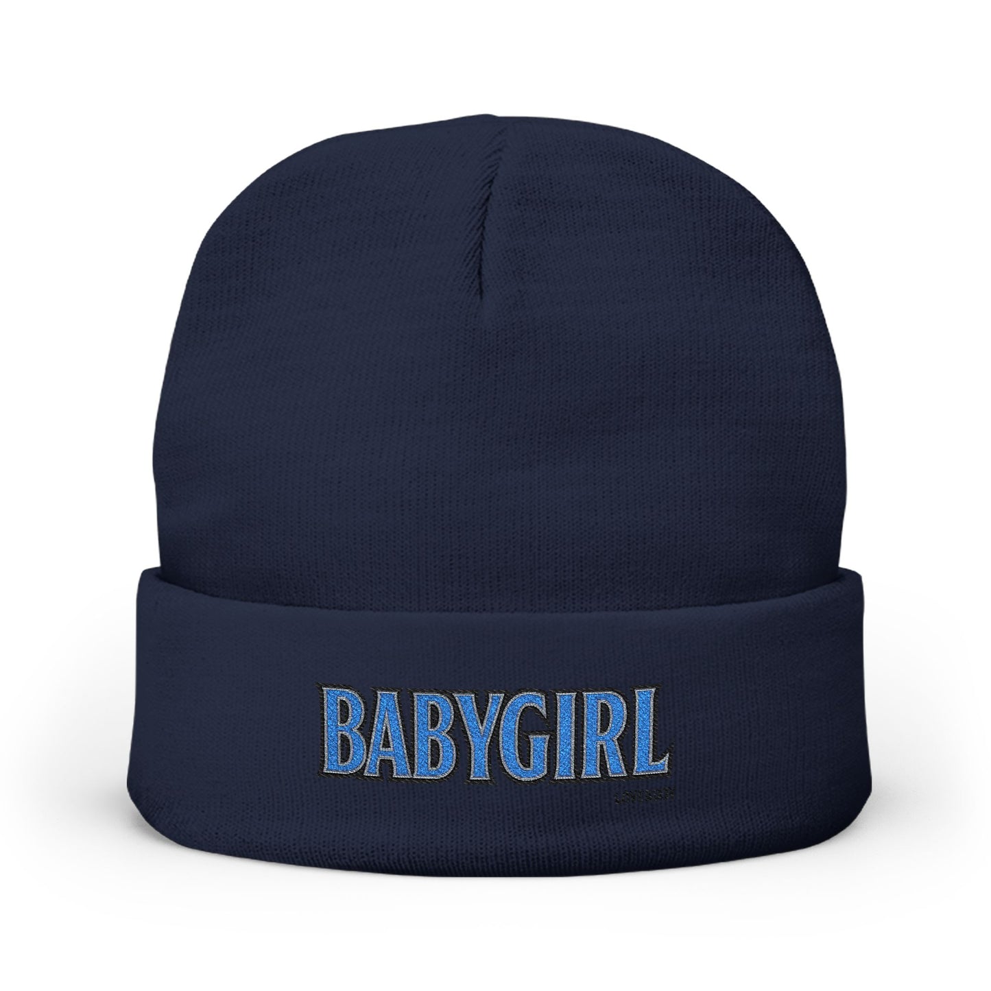 BabyGirl Embroidered Knit Beanie - Stylish Winter Accessory, Great for Gift-Giving, Everyday Wear, and Trendy Casual Looks