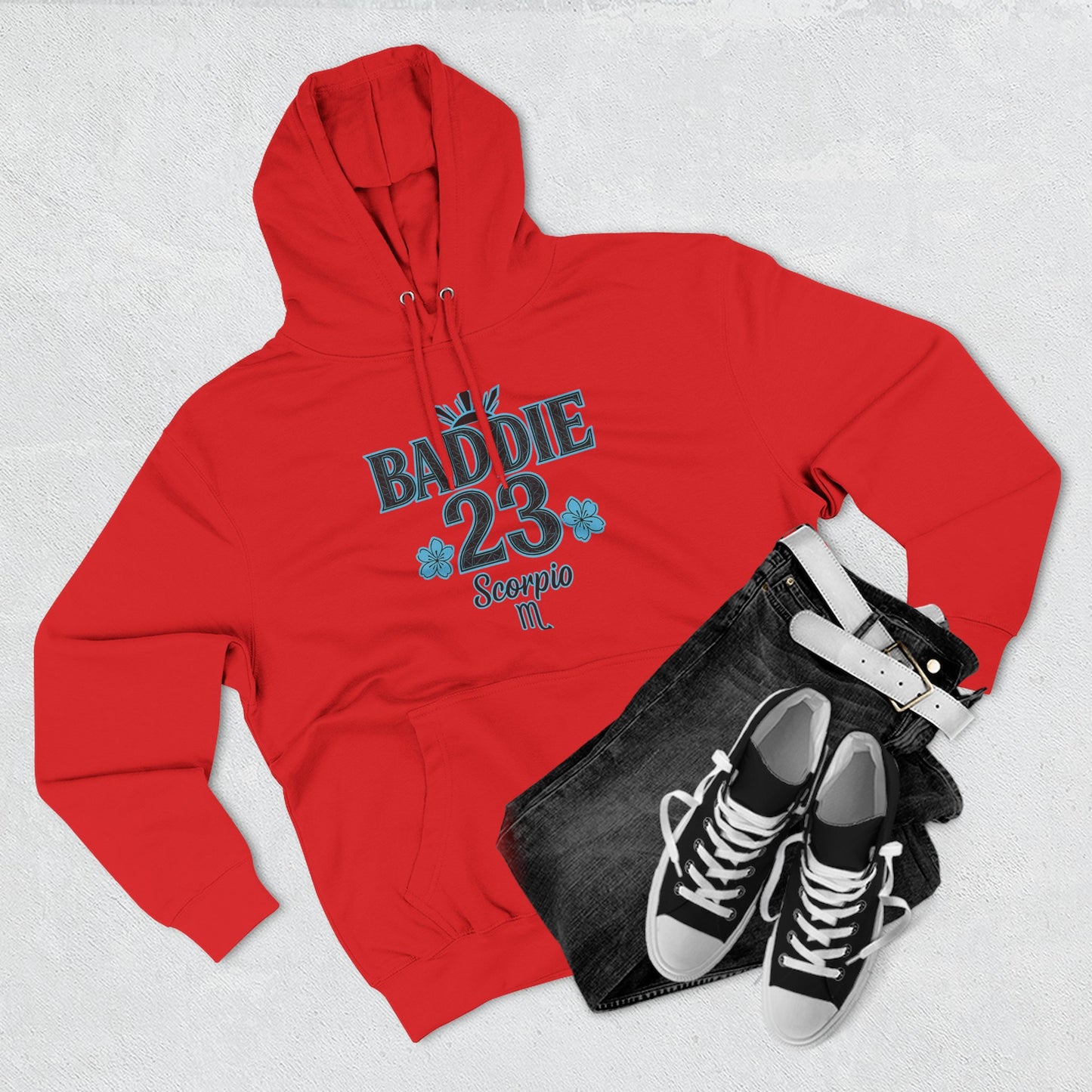 Scorpio Baddie Fleece Hoodie, Astrology Hoodie, Birthday Gift, Horoscope Apparel, Trendy Streetwear, Cozy Gift Idea