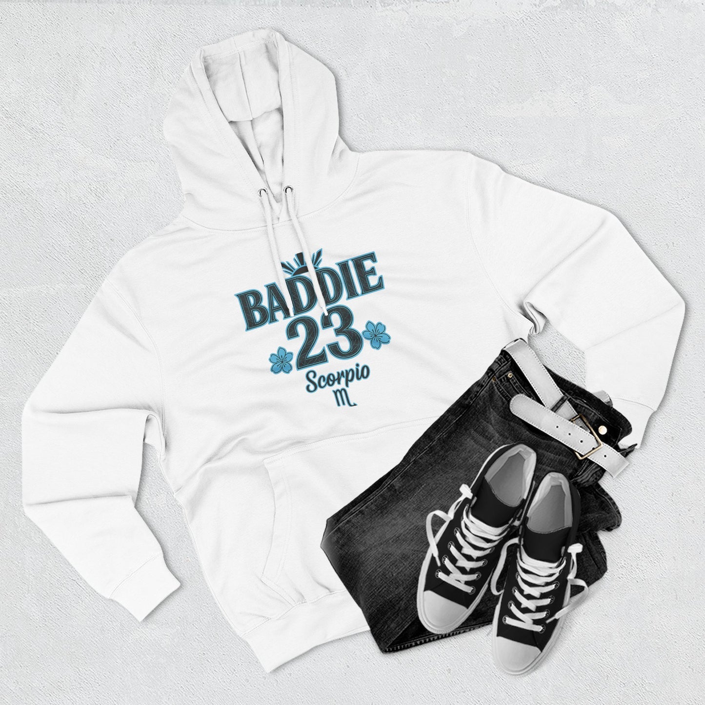Scorpio Baddie Fleece Hoodie, Astrology Hoodie, Birthday Gift, Horoscope Apparel, Trendy Streetwear, Cozy Gift Idea