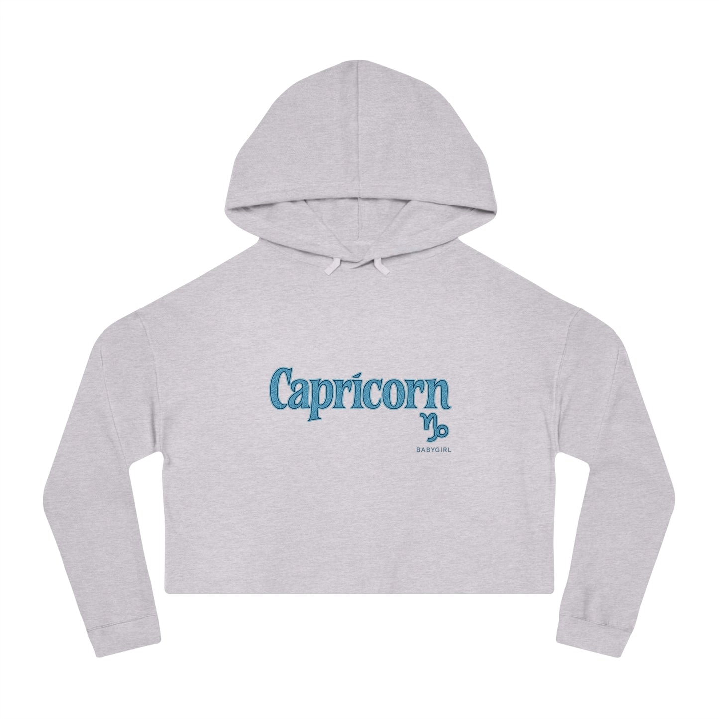Capricorn Baby Girl Cropped Hoodie, Zodiac Sweatshirt for Women, Astrology Gift, Casual Fashion Top, Trendy Winter Wear
