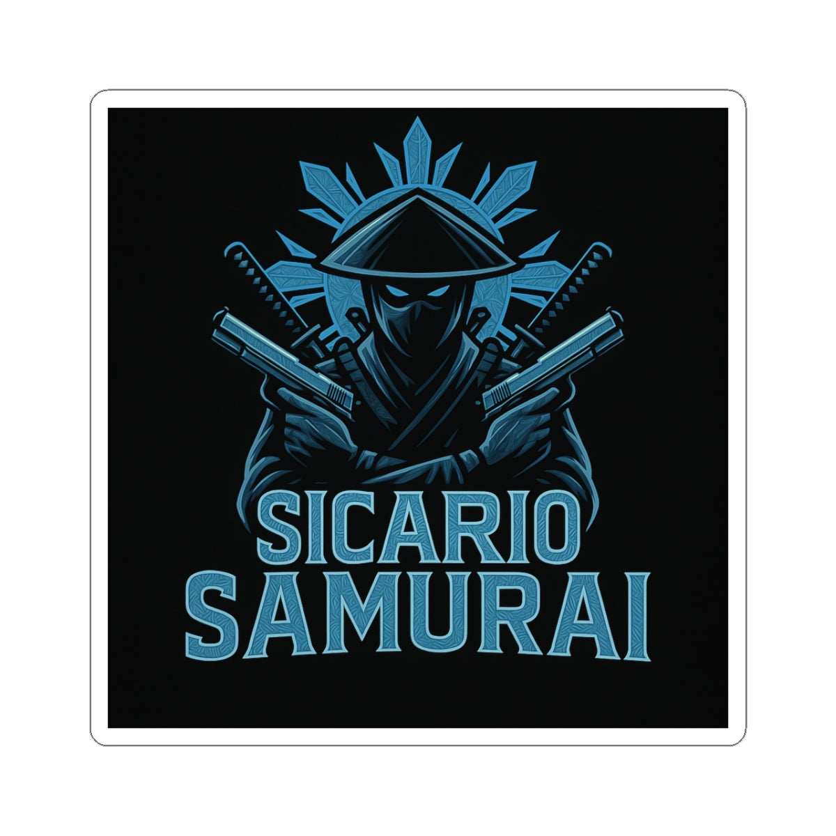 Samurai Warrior Kiss-Cut Stickers | Unique Laptop Decals, Cool Art Stickers, Gift for Gamers, Ninja Decor, Stylish Vinyl Stickers