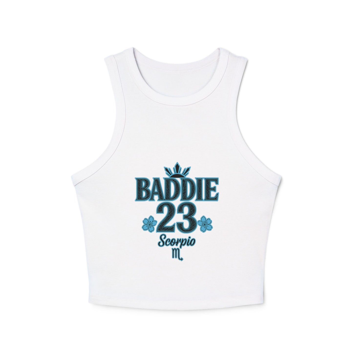 Stylish Women's Micro Rib Tank Top | BADDIE 23 Scorpio | Trendy Summer Top, Casual Wear, Birthday Gift, Zodiac Fashion, Fitness Apparel