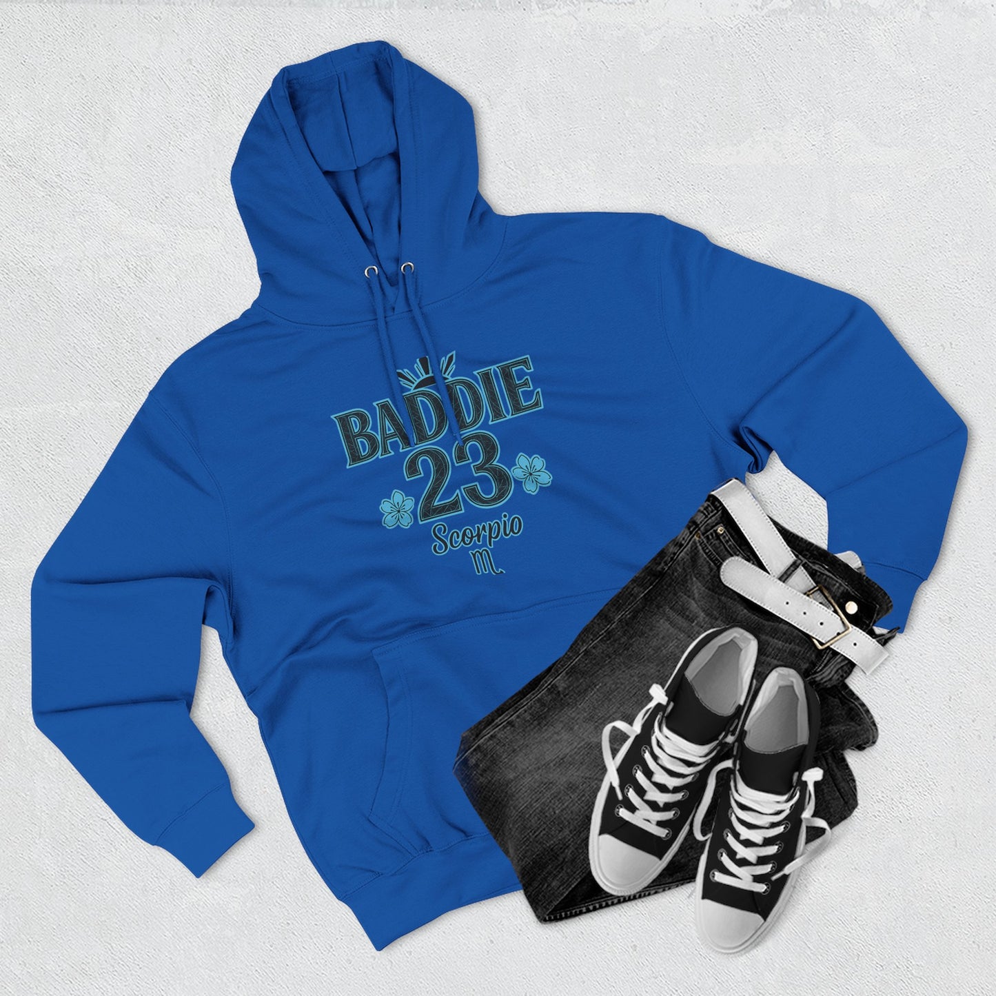 Scorpio Baddie Fleece Hoodie, Astrology Hoodie, Birthday Gift, Horoscope Apparel, Trendy Streetwear, Cozy Gift Idea