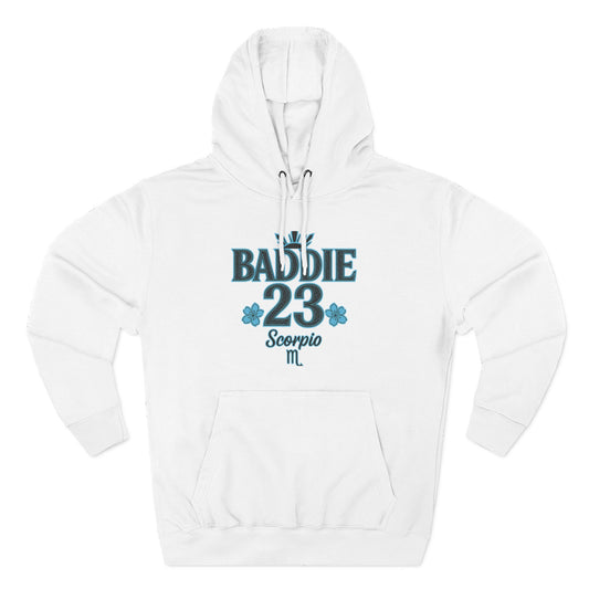 Scorpio Baddie Fleece Hoodie, Astrology Hoodie, Birthday Gift, Horoscope Apparel, Trendy Streetwear, Cozy Gift Idea