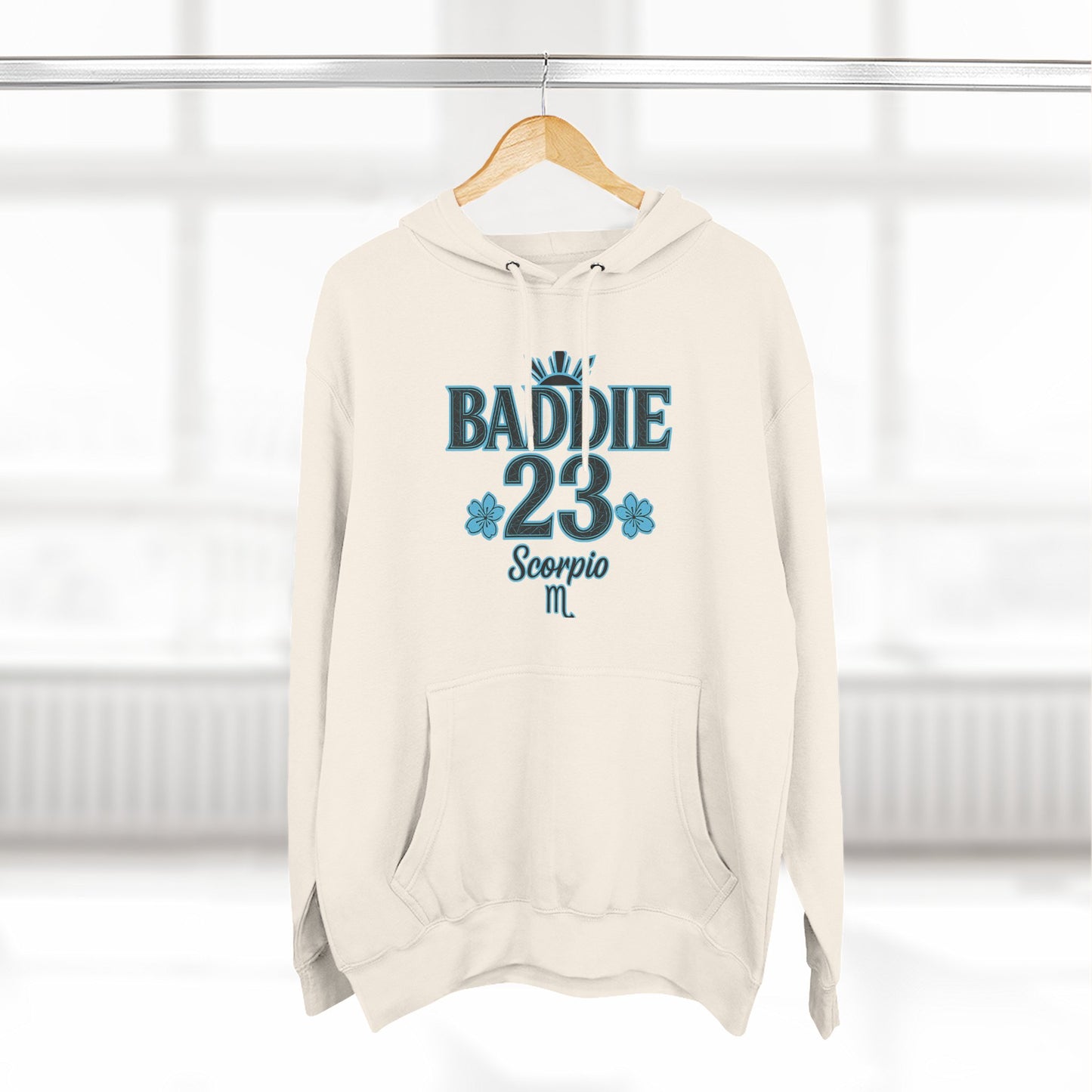 Scorpio Baddie Fleece Hoodie, Astrology Hoodie, Birthday Gift, Horoscope Apparel, Trendy Streetwear, Cozy Gift Idea