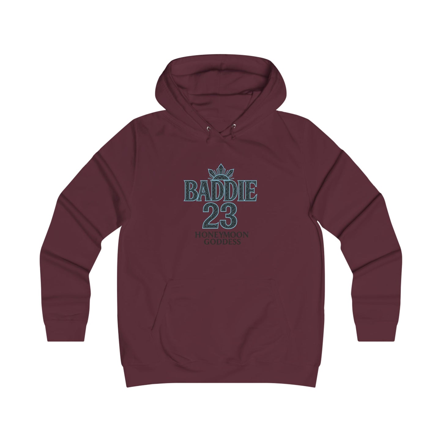 Baddie College Hoodie - Hoodie for Girls, Casual Wear, College Style, Cozy Outfit, Honeymoon Goddess