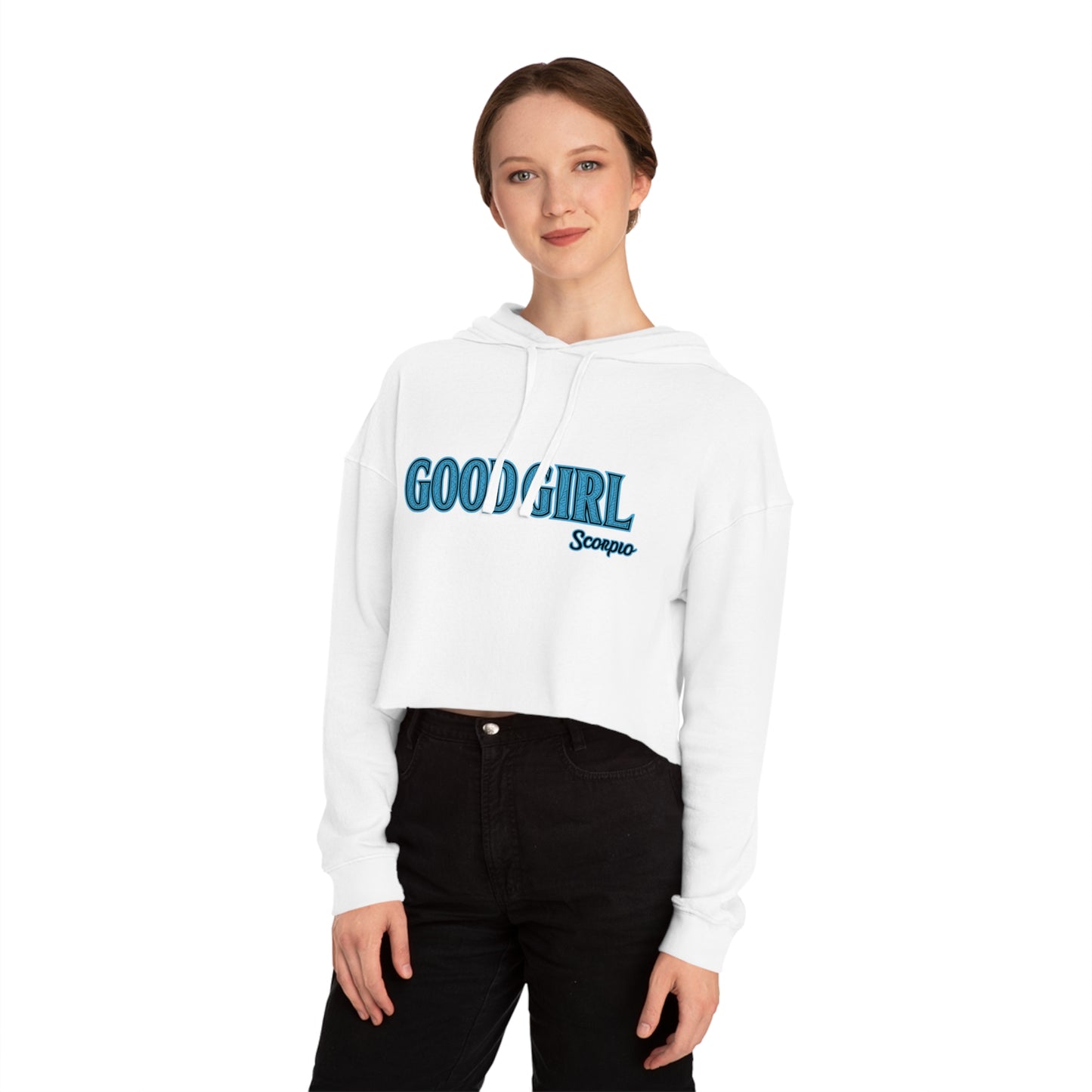 Good Girl Scorpio Cropped Sweatshirt | Women's Fashion, Astrology Apparel, Zodiac Clothing, Gift for Her, Trendy Outfit