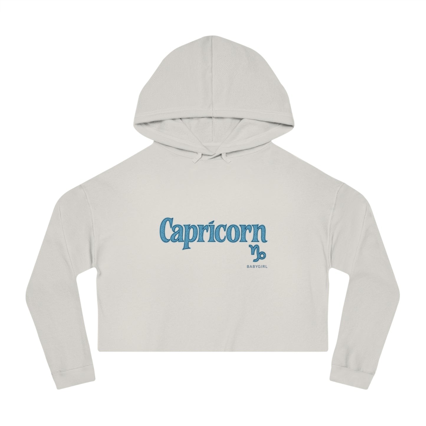 Capricorn Baby Girl Cropped Hoodie, Zodiac Sweatshirt for Women, Astrology Gift, Casual Fashion Top, Trendy Winter Wear