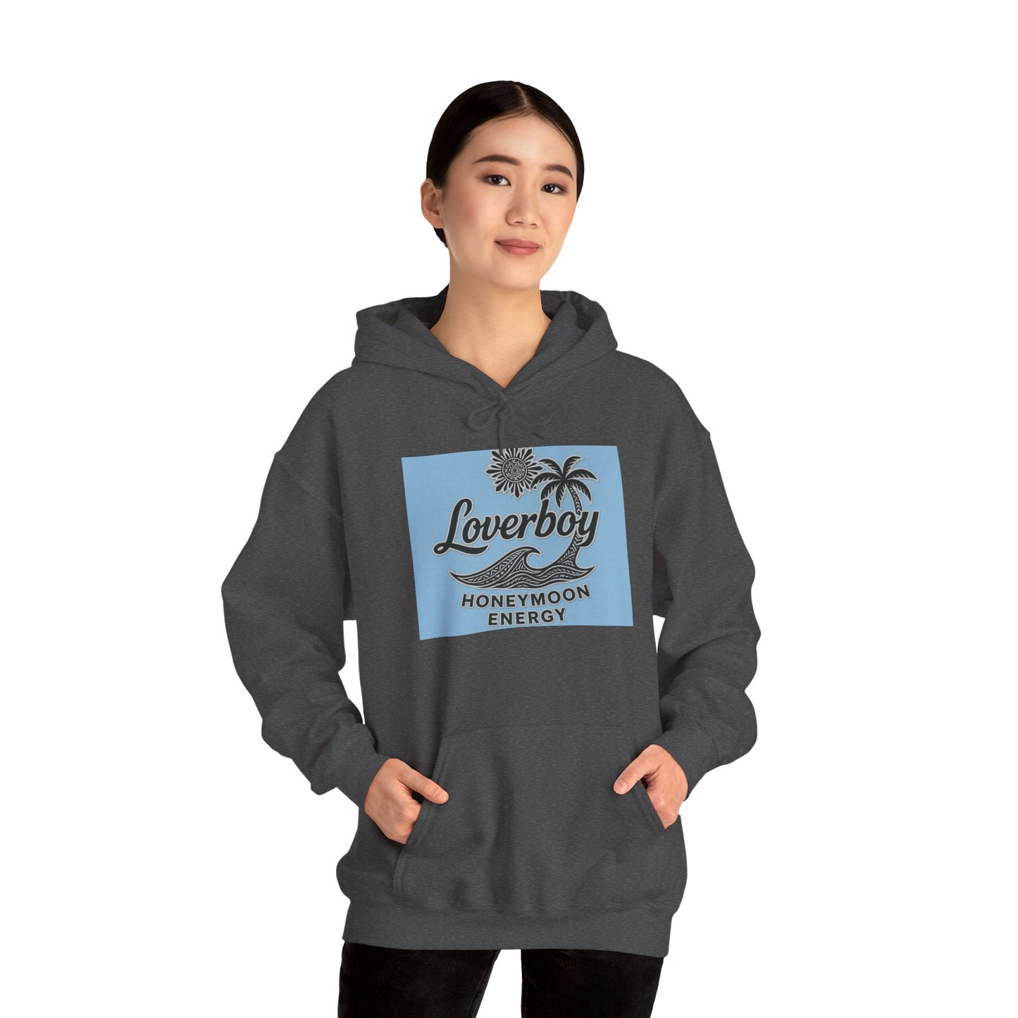 Loverboy Honeymoon Energy Hoodie, Cozy Sweatshirt, Unisex Gift, Casual Wear, Summer Vibes, Fun Travel Apparel